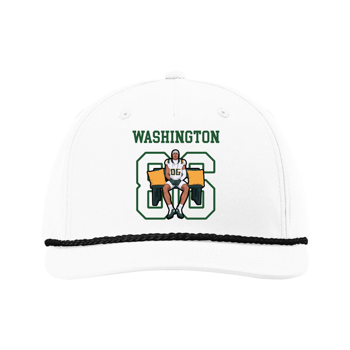 Five-Panel Classic Rope Cap — Shirsey in White