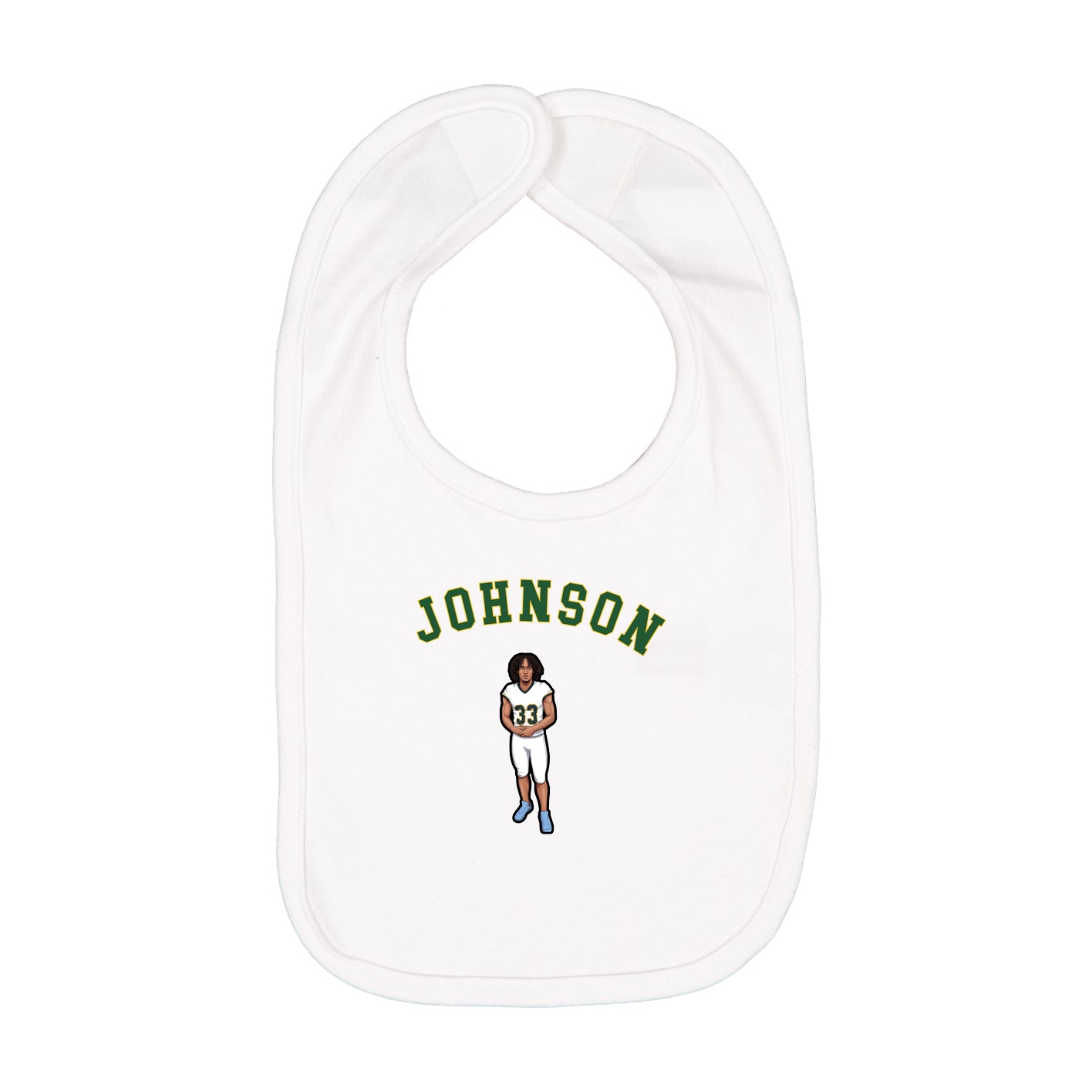 Infant Bib — Shirsey Arch in White