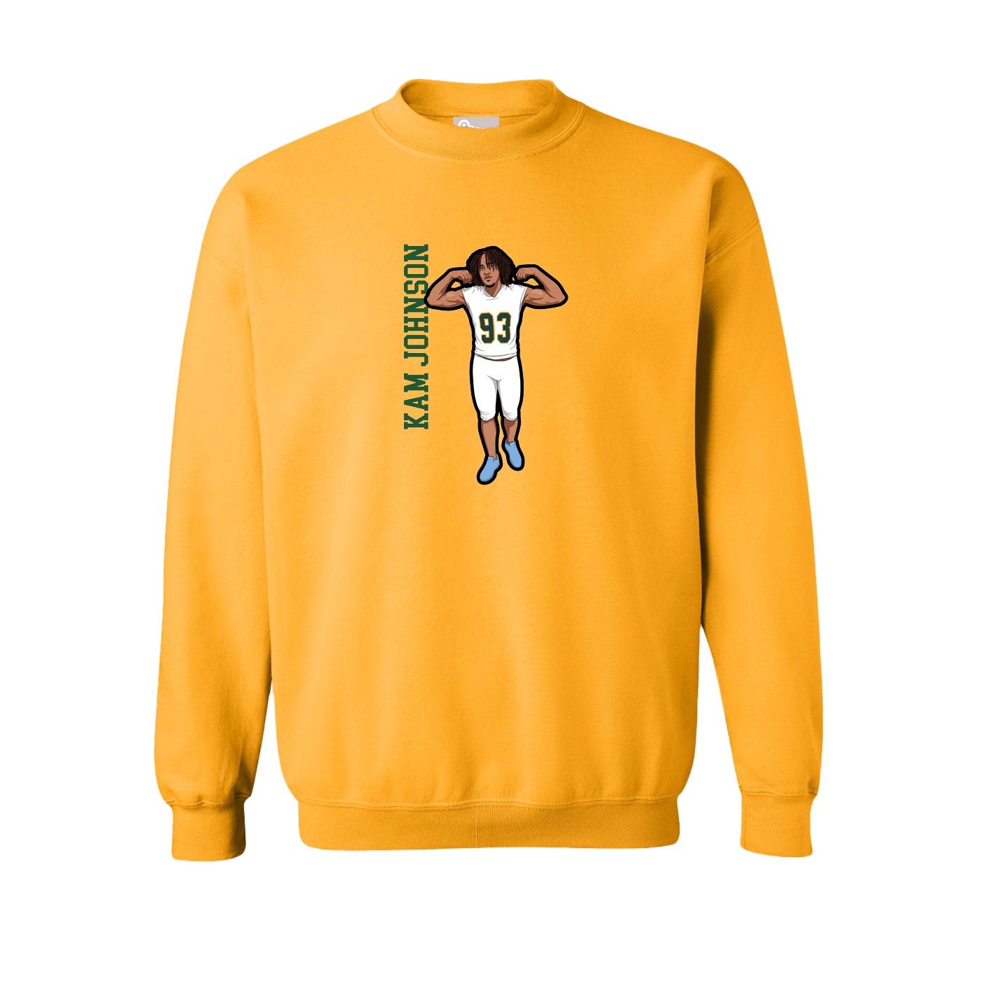 Fleece Crew — Name Vertical in Gold