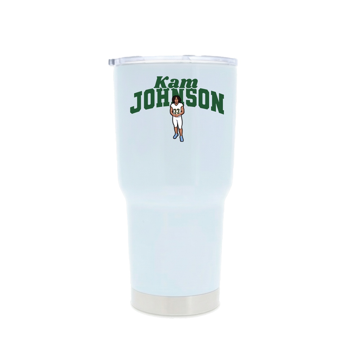 30oz Stainless Steel Tumbler — Signature Arch in White