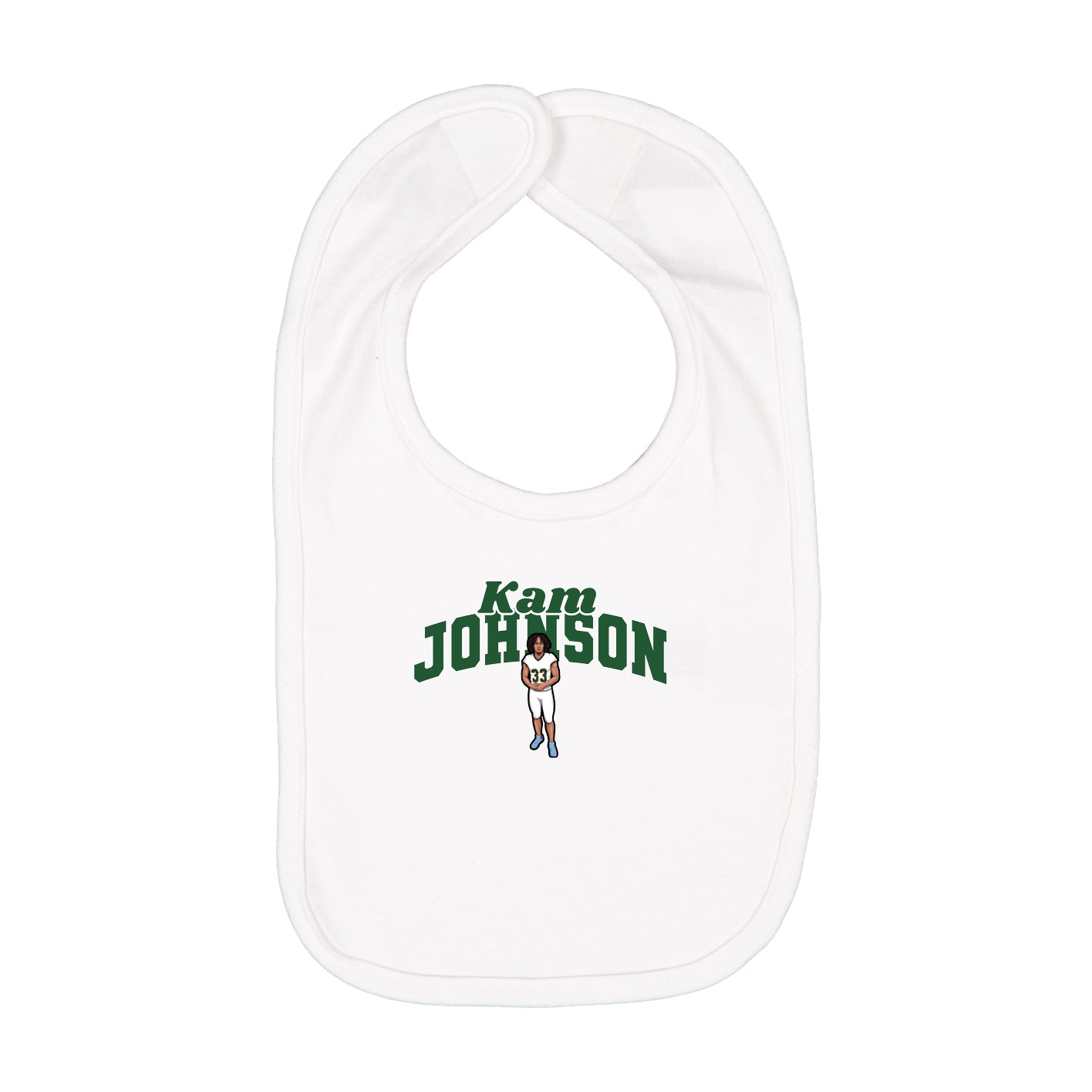 Infant Bib — Signature Arch in White
