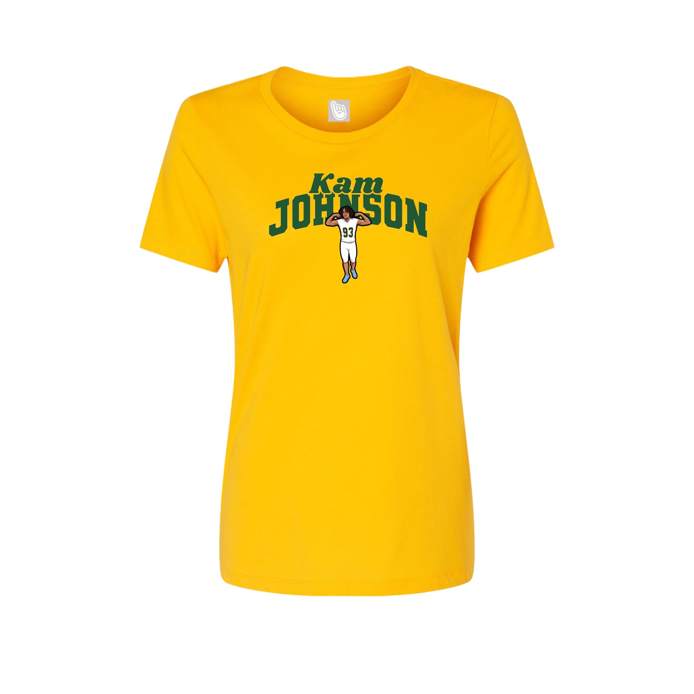Fitted Women's Tee — Signature Arch in Gold