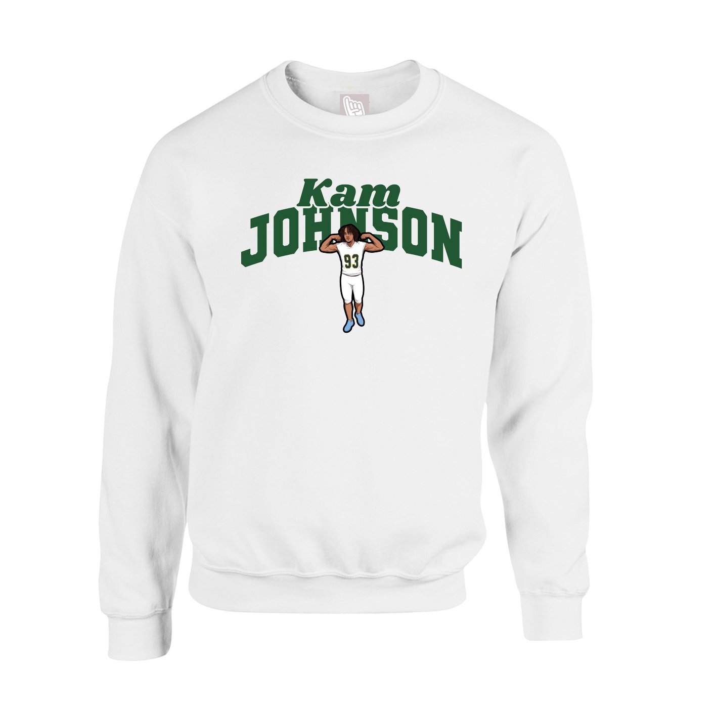 Fleece Crew — Signature Arch in White