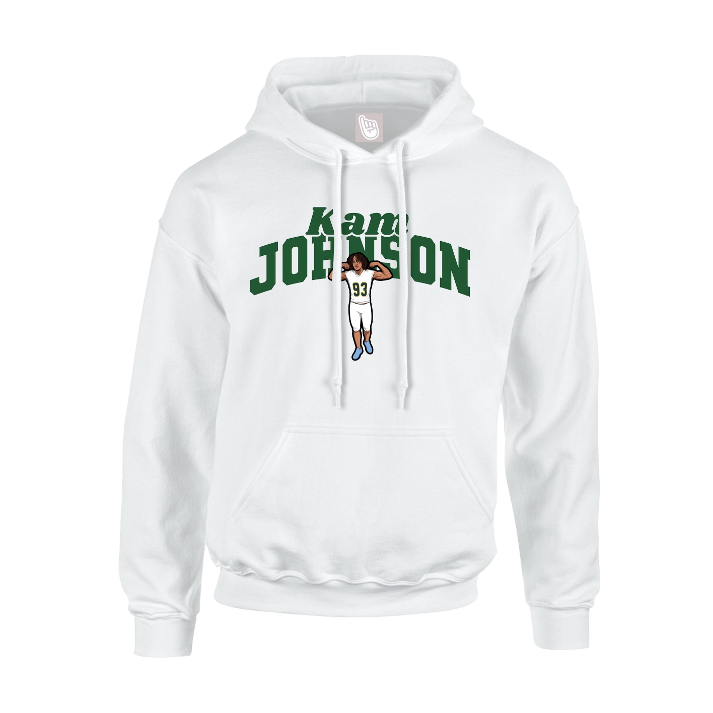 Youth Hoodie — Signature Arch in White