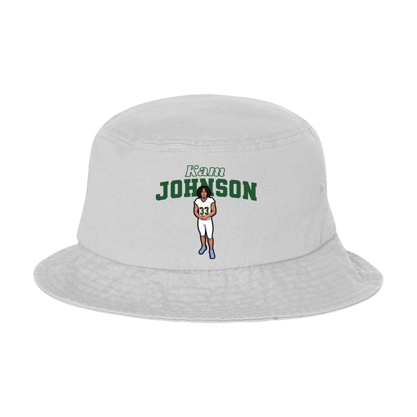 Bucket Cap — Name Arch in White