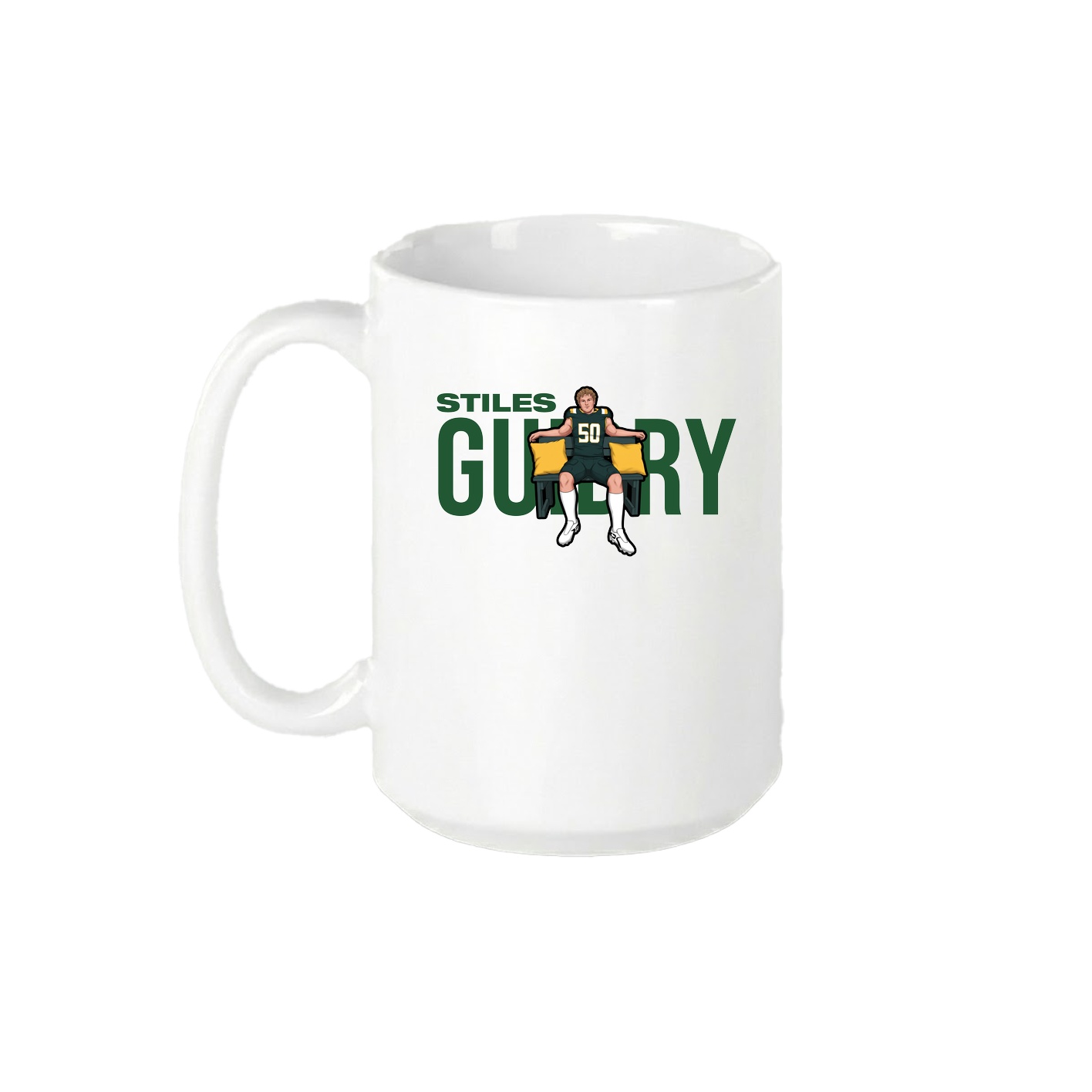 15oz Coffee Mug — Player Name in White