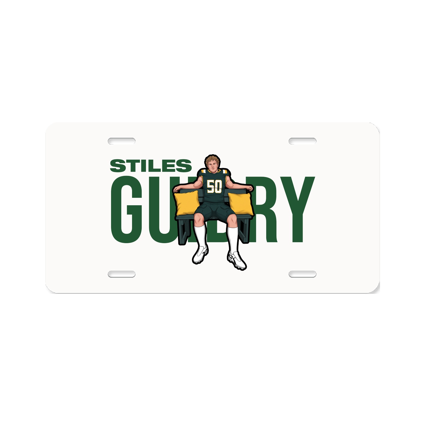 License Plate — Player Name in Classic