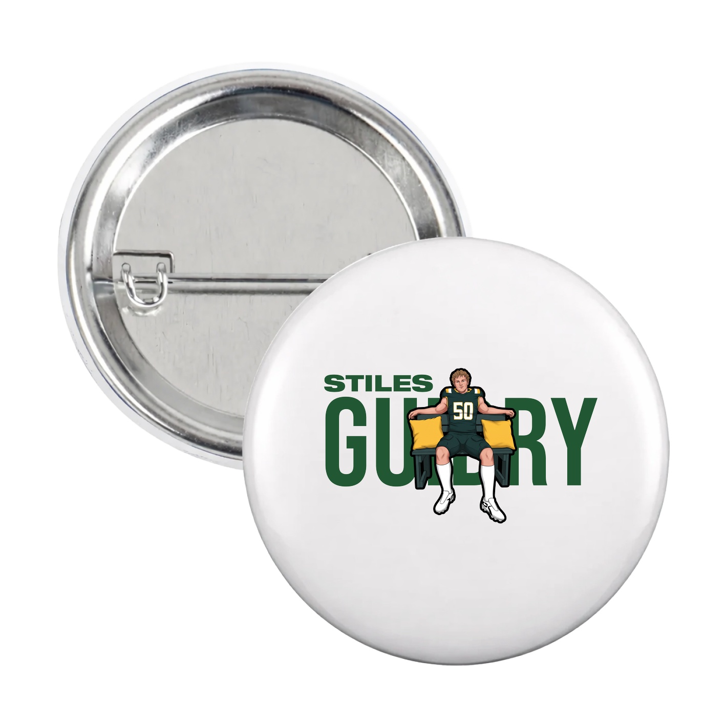 Game Day Button — Player Name in White