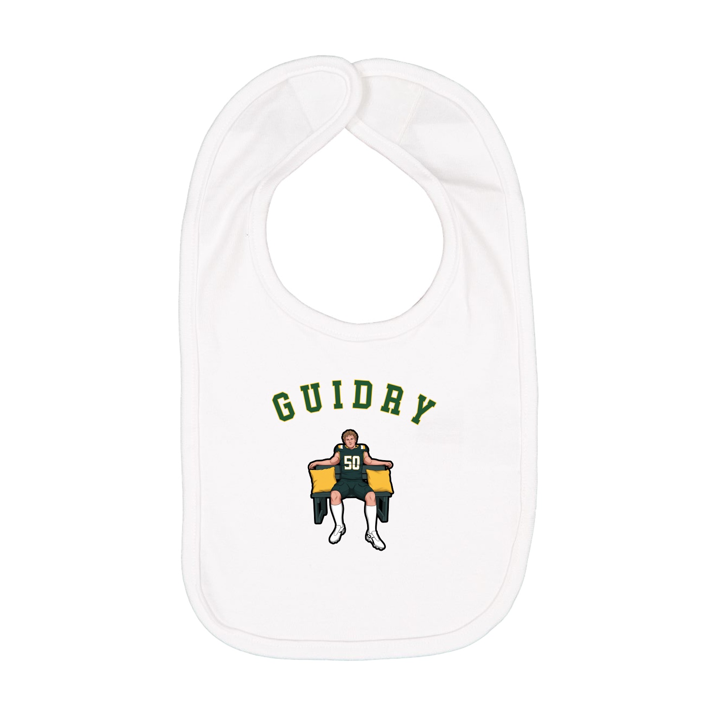 Infant Bib — Shirsey Arch in White