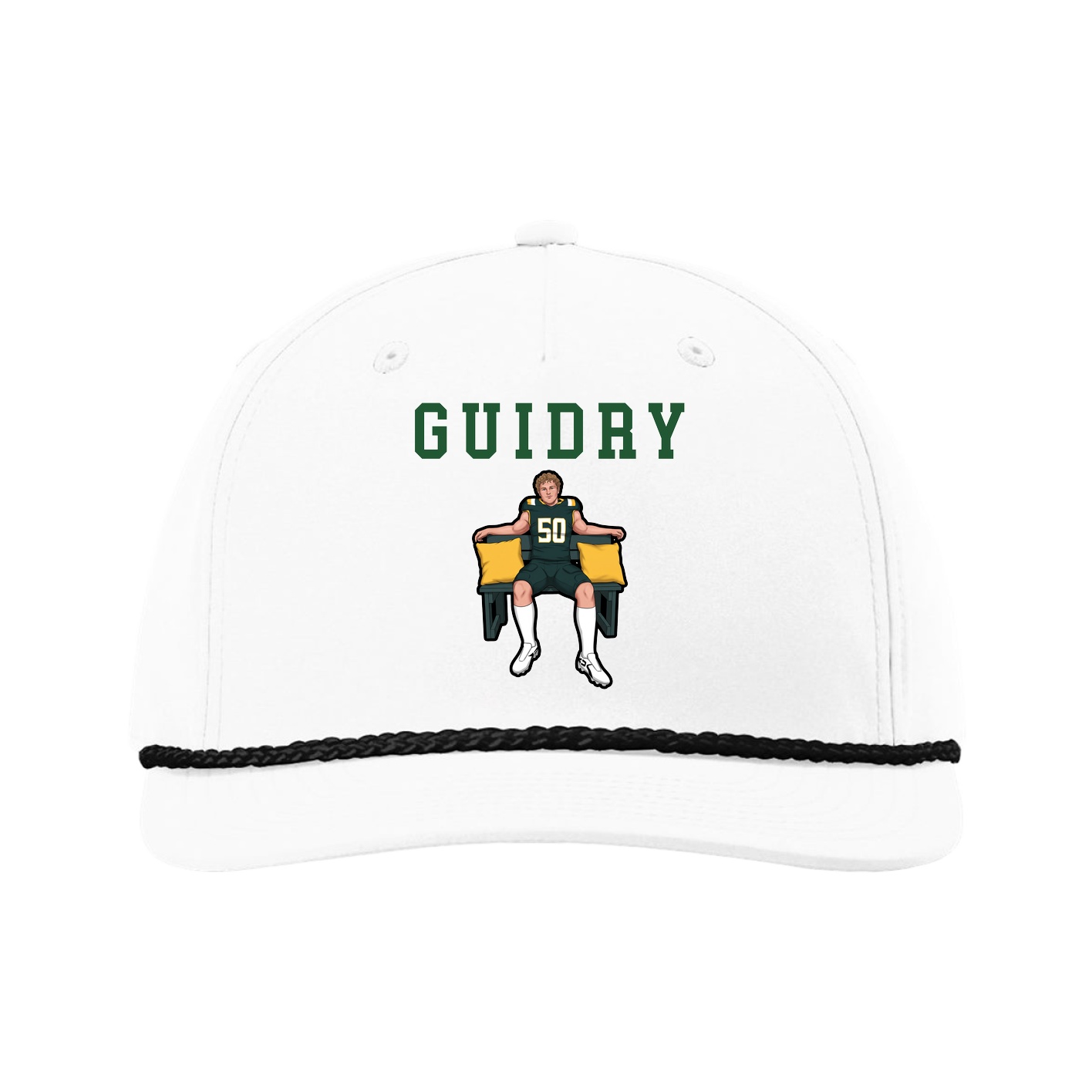 Five-Panel Classic Rope Cap — Shirsey in White