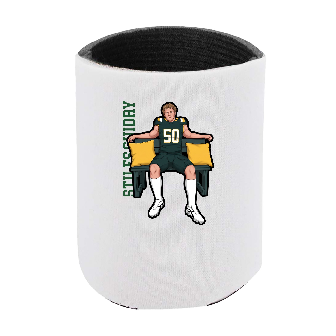 Can Holder — Name Vertical in White