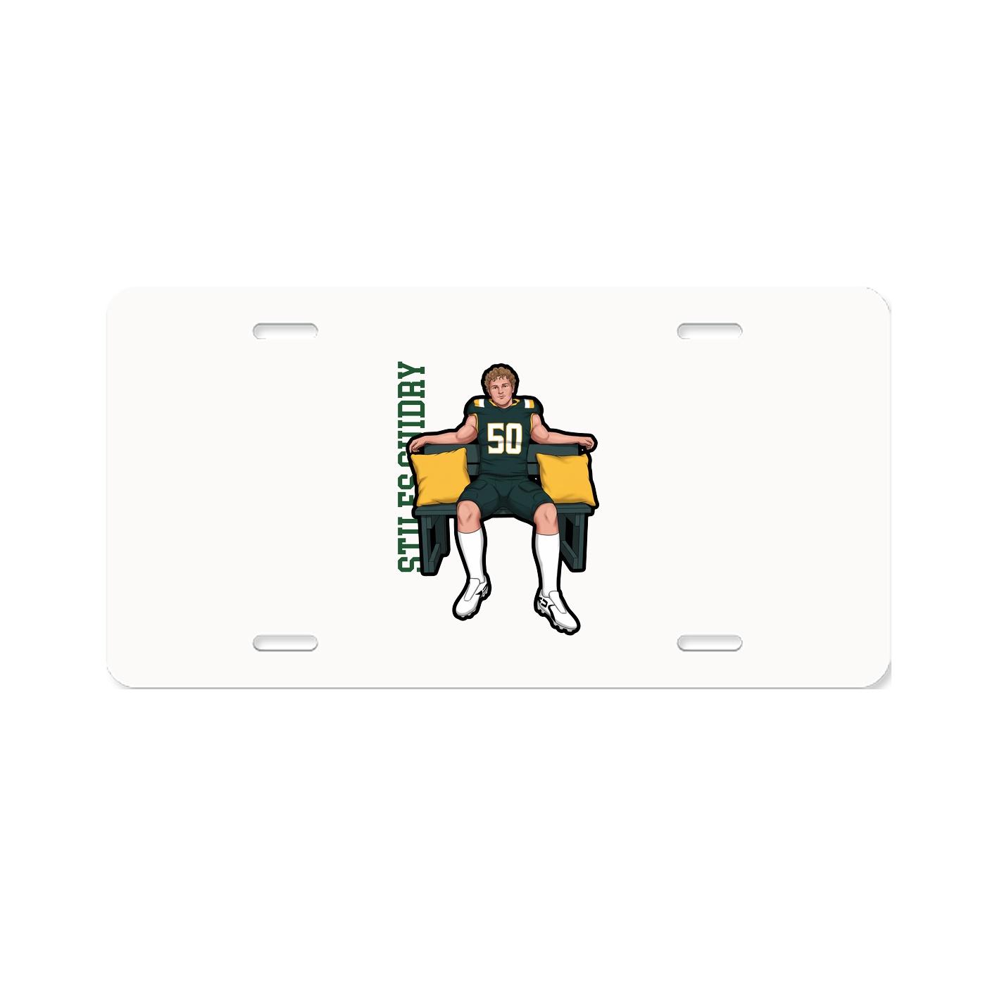 License Plate — Name Vertical in Classic