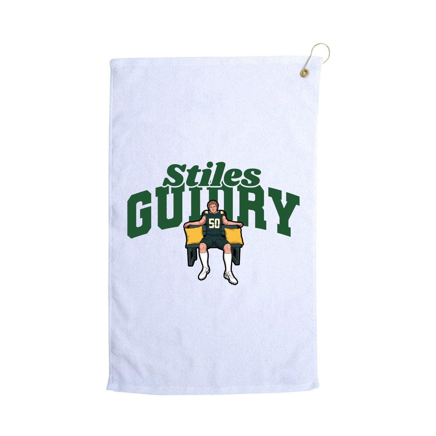 Golf Towel — Signature Arch in White