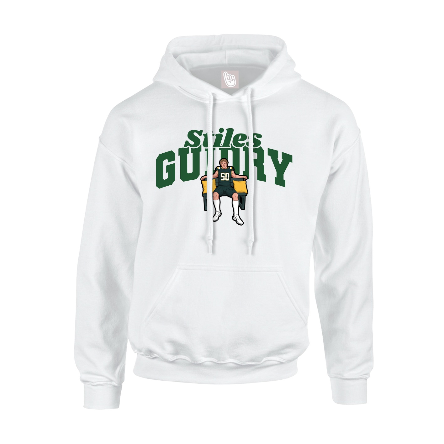 Hoodie — Signature Arch in White