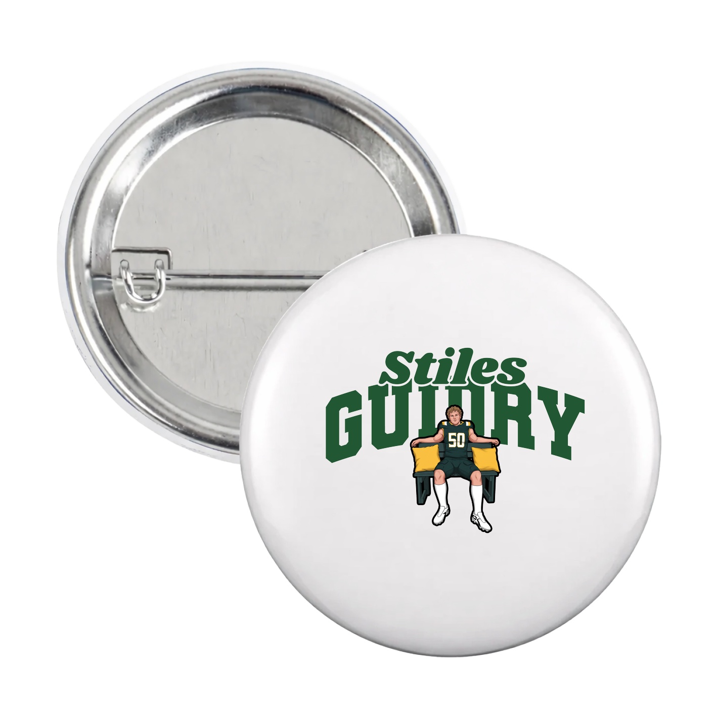 Game Day Button — Signature Arch in White