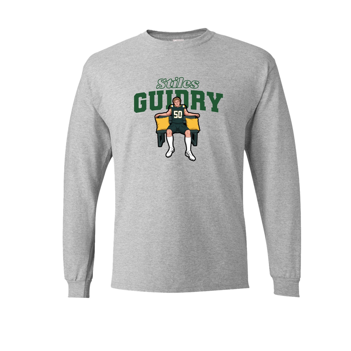 Long Sleeve Tee — Name Arch in Grey