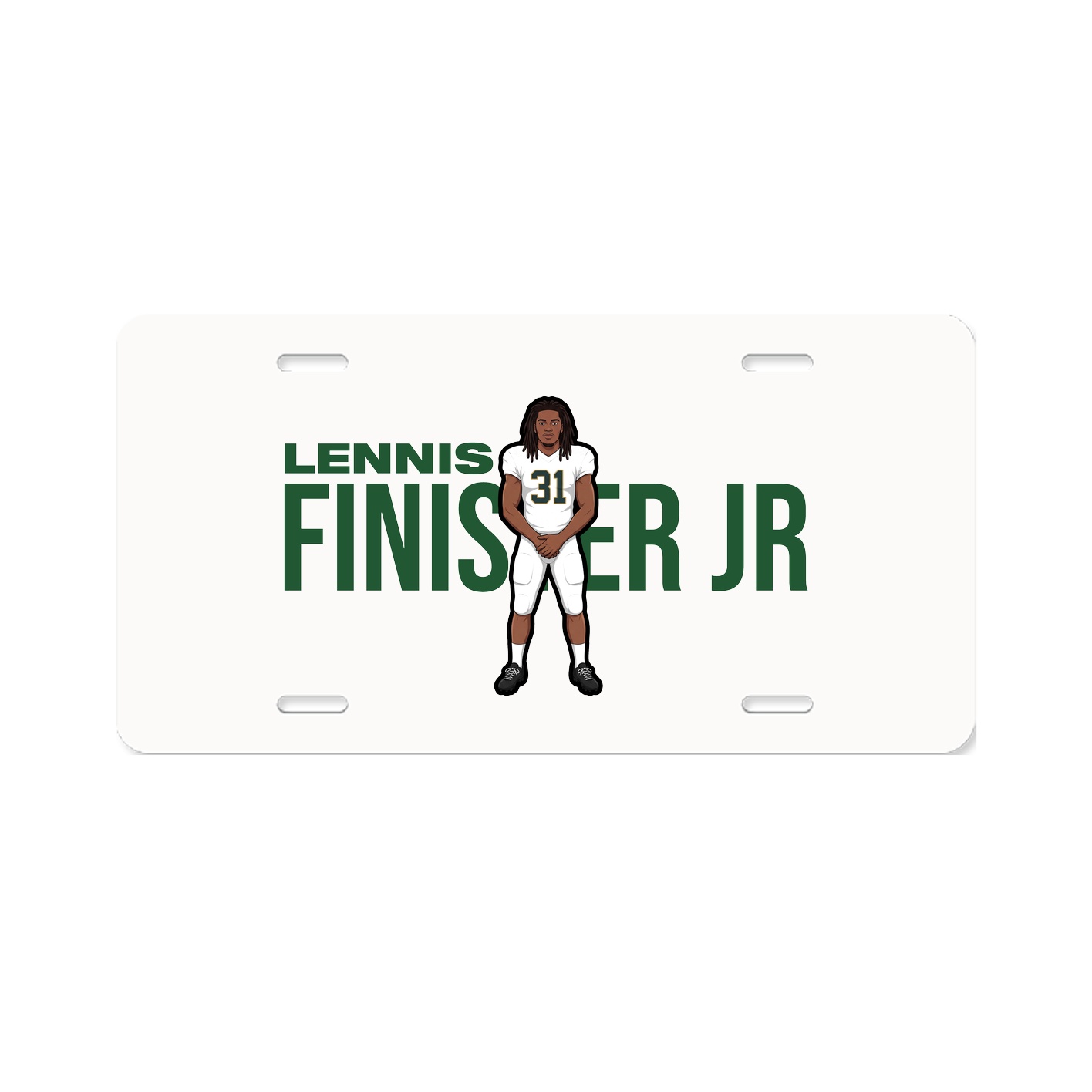 License Plate — Player Name in Classic
