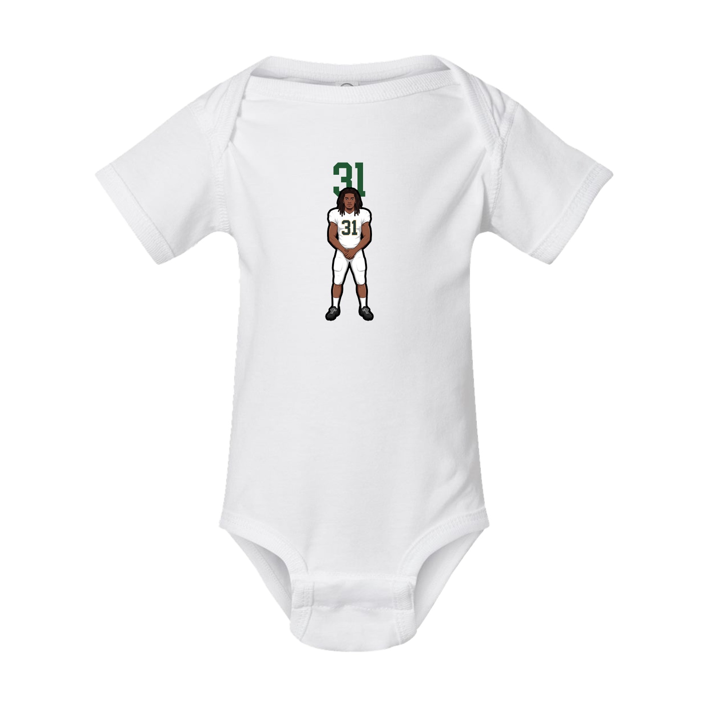 Baby Onesie — Number Top in White