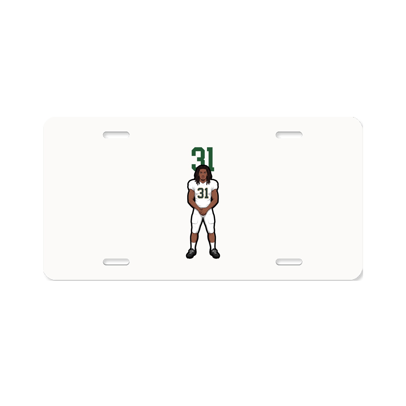 License Plate — Number Top in Classic
