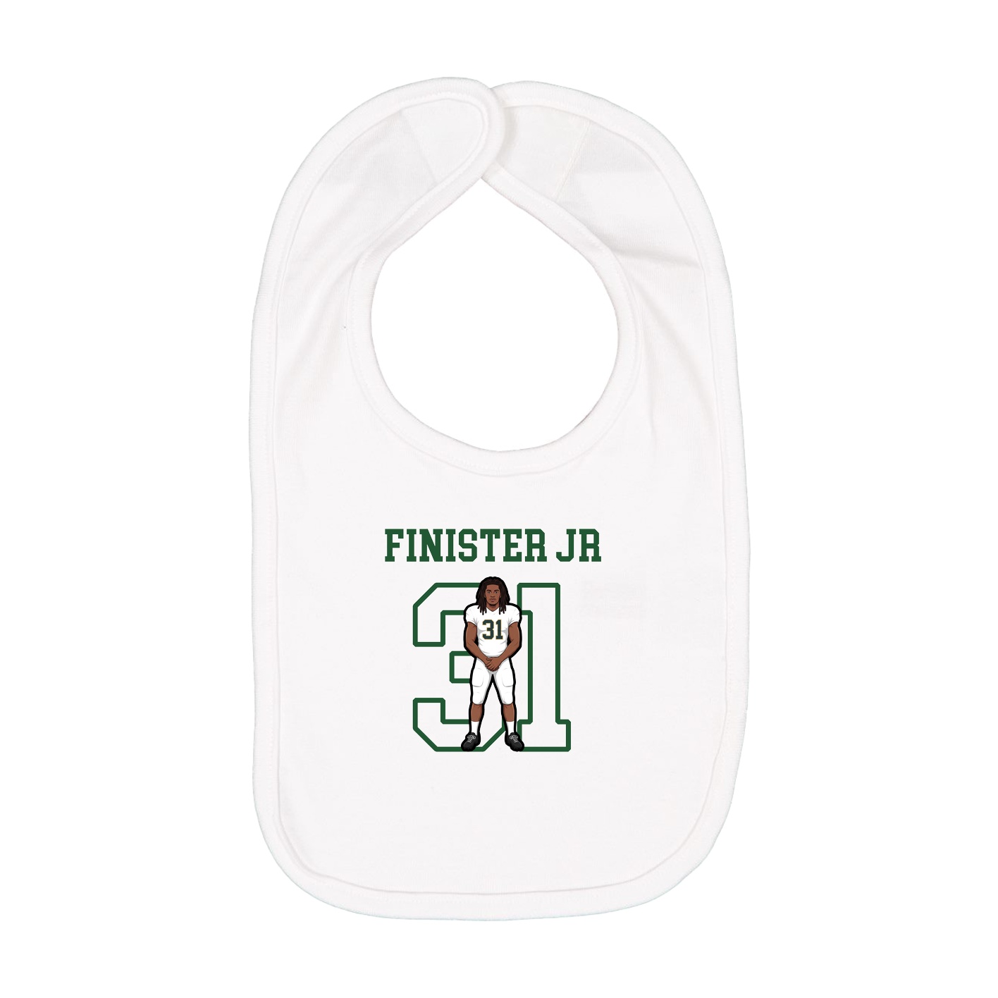 Infant Bib — Shirsey in White