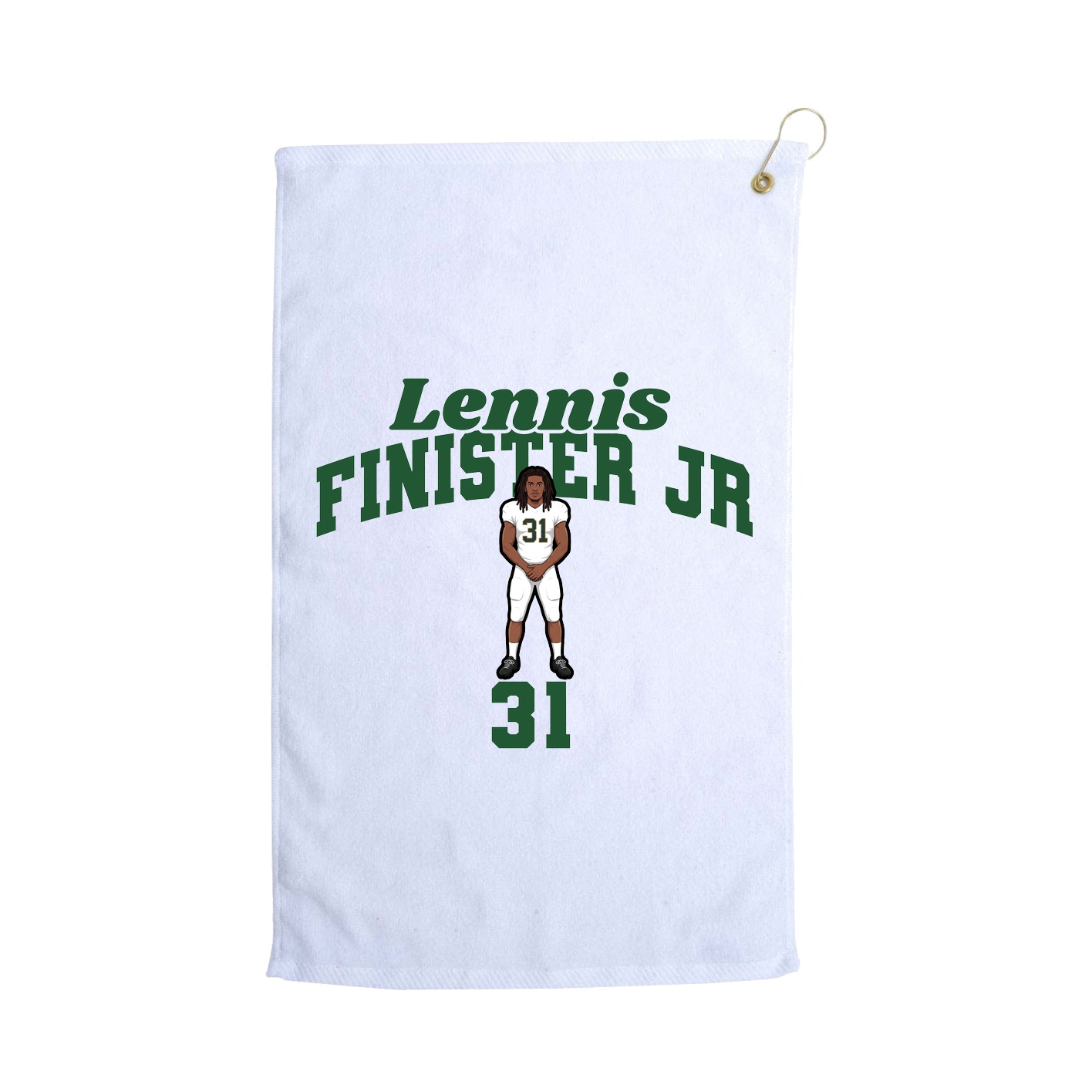 Golf Towel — Signature Arch in White