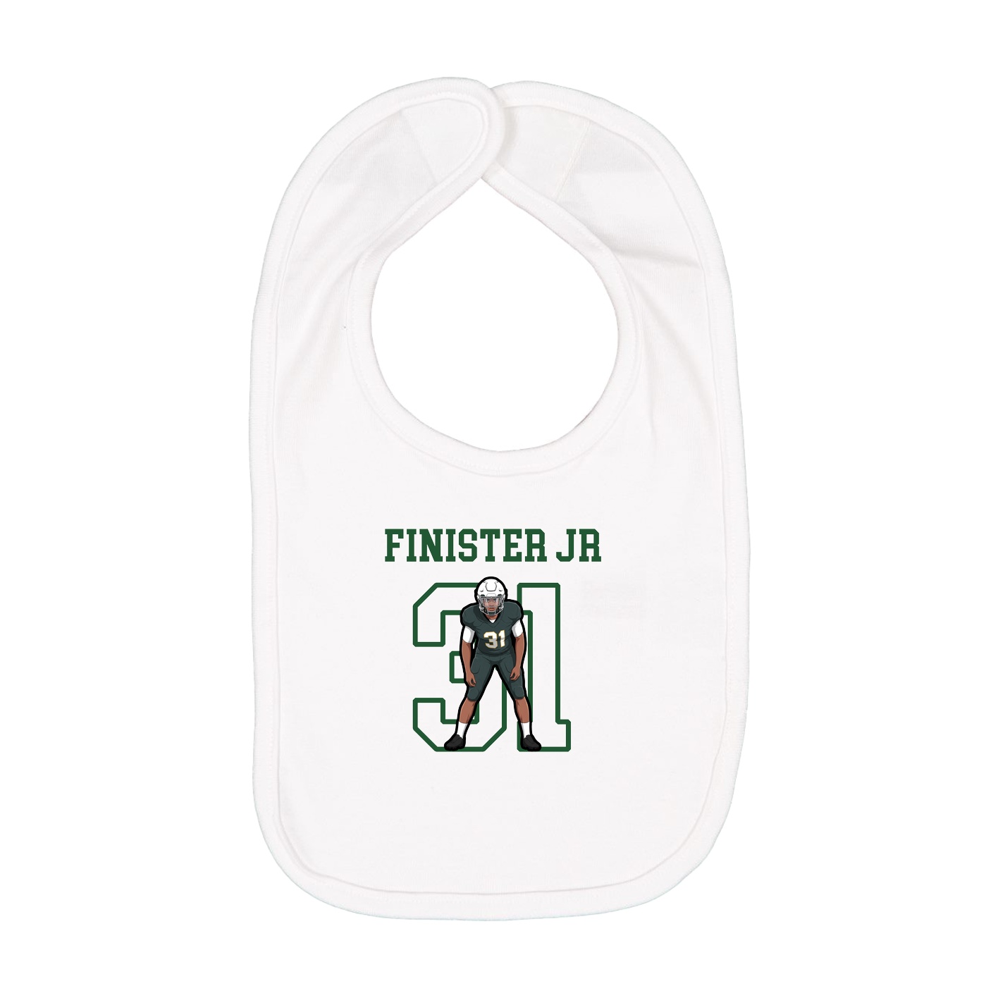 Infant Bib — Shirsey in White