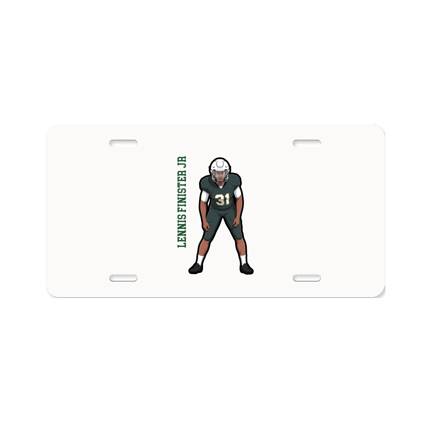 License Plate — Name Vertical in Classic