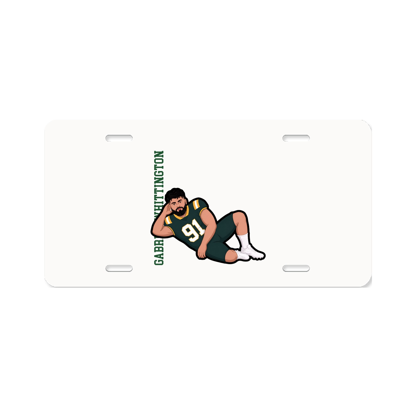 License Plate — Name Vertical in Classic