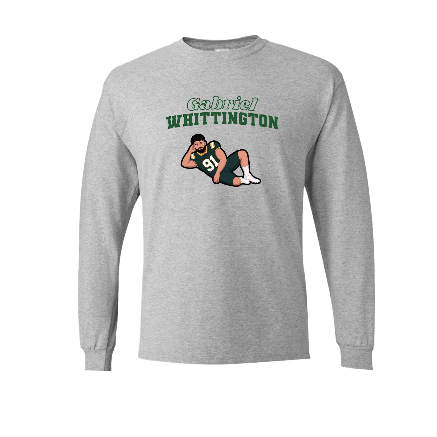 Long Sleeve Tee — Name Arch in Grey
