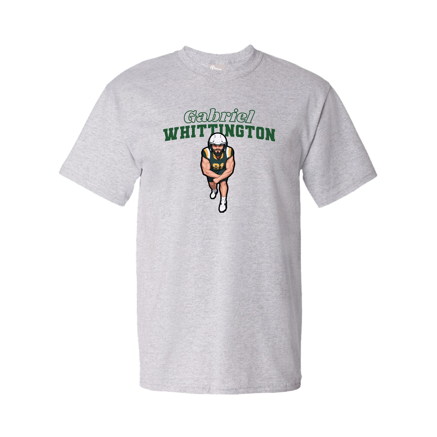 Youth Tee — Name Arch in Grey