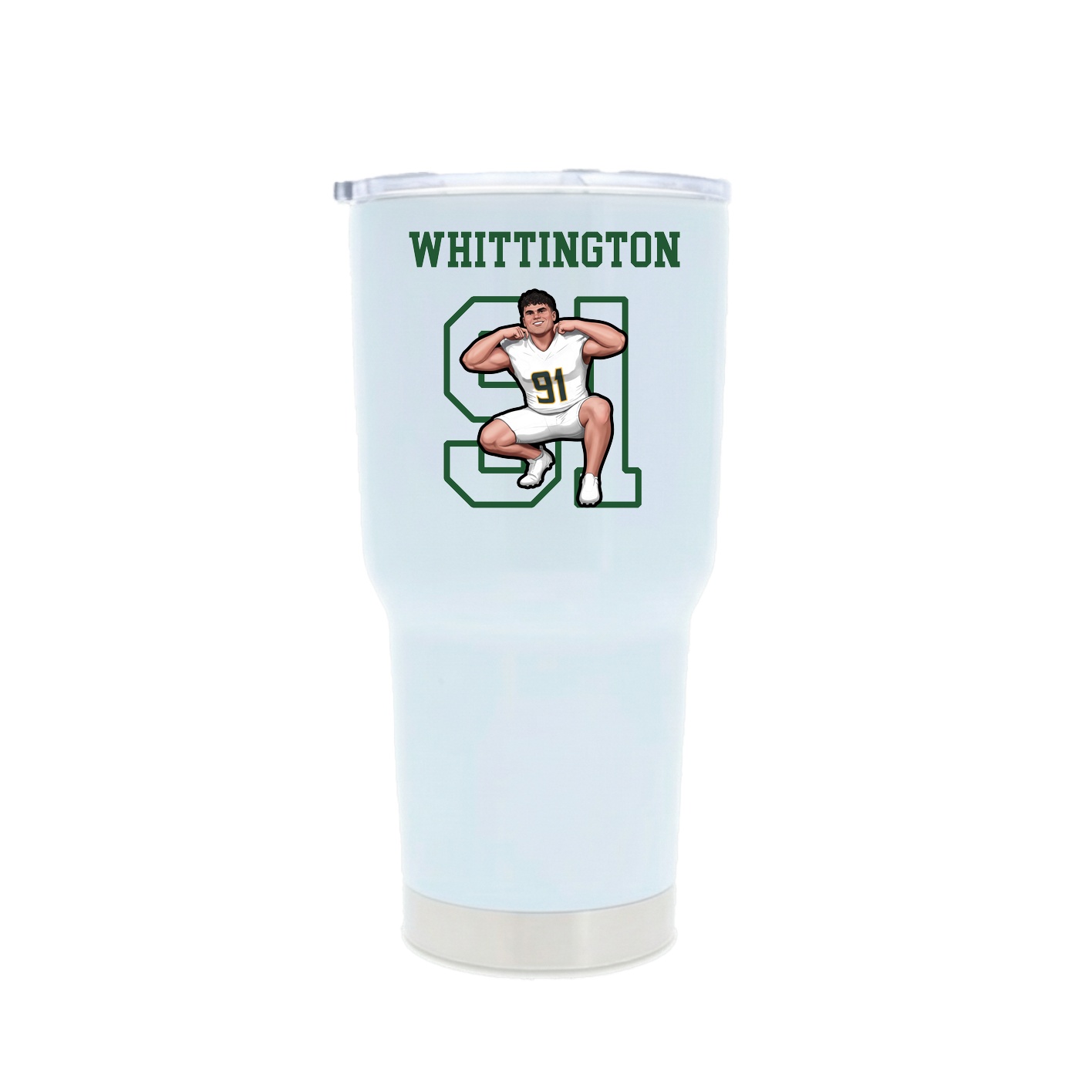 30oz Stainless Steel Tumbler — Shirsey in White