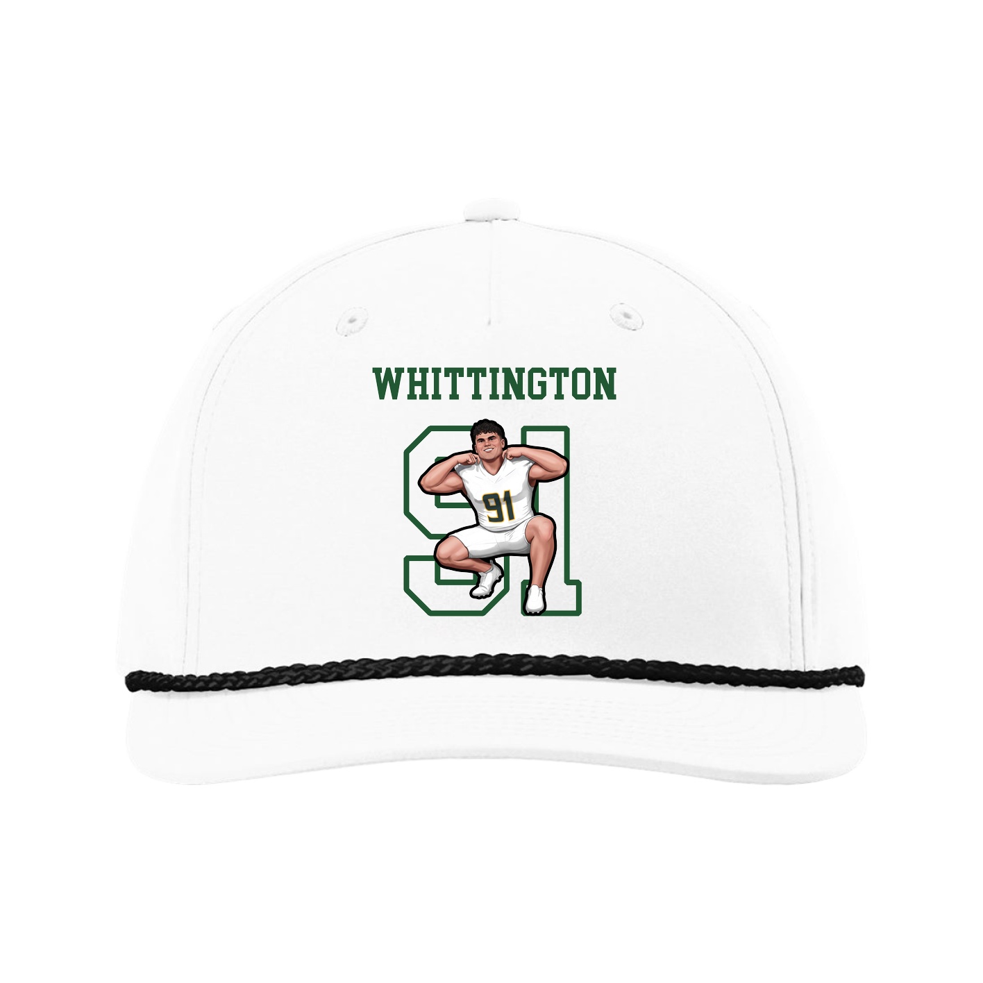Five-Panel Classic Rope Cap — Shirsey in White