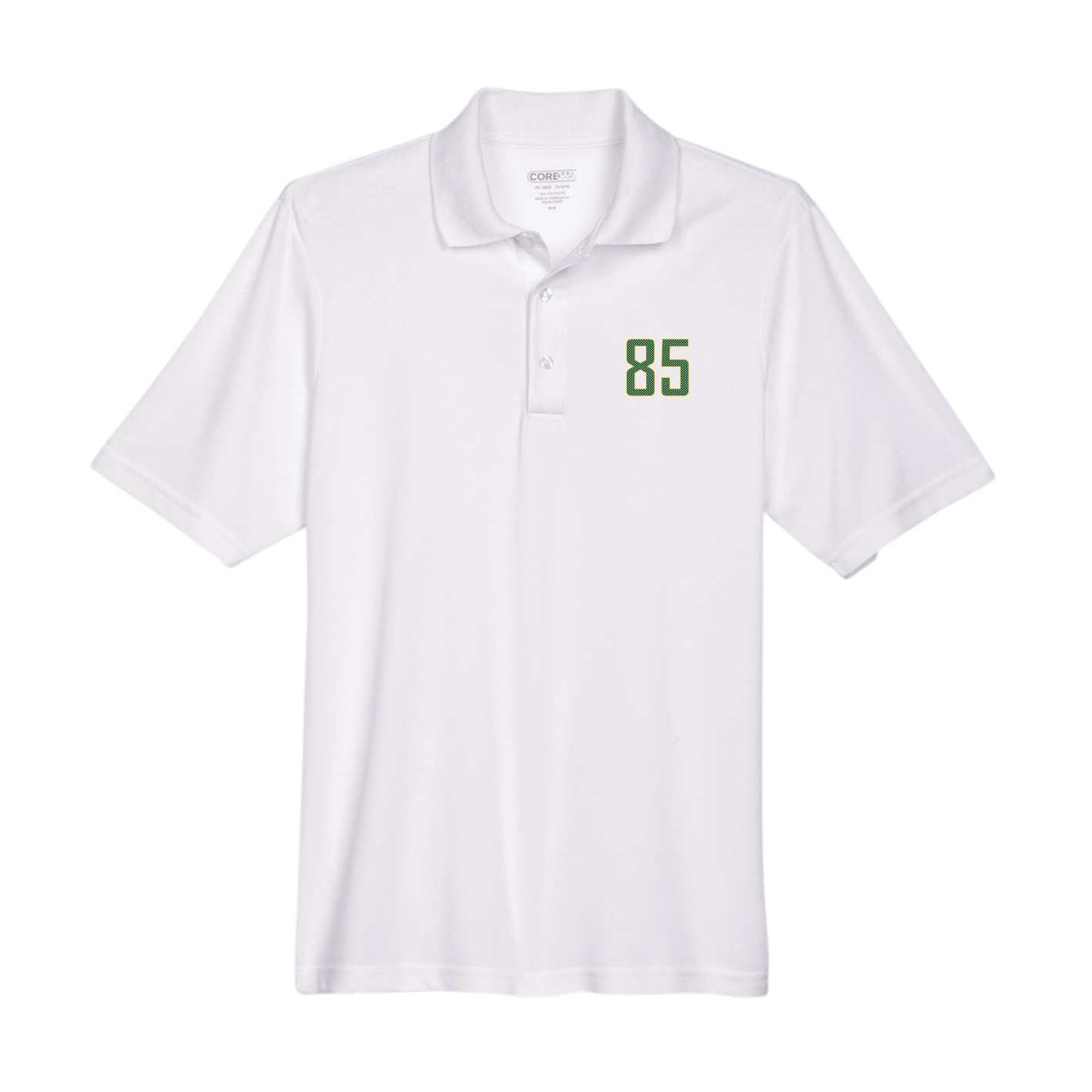 Performance Polo — Front Shirsy in White