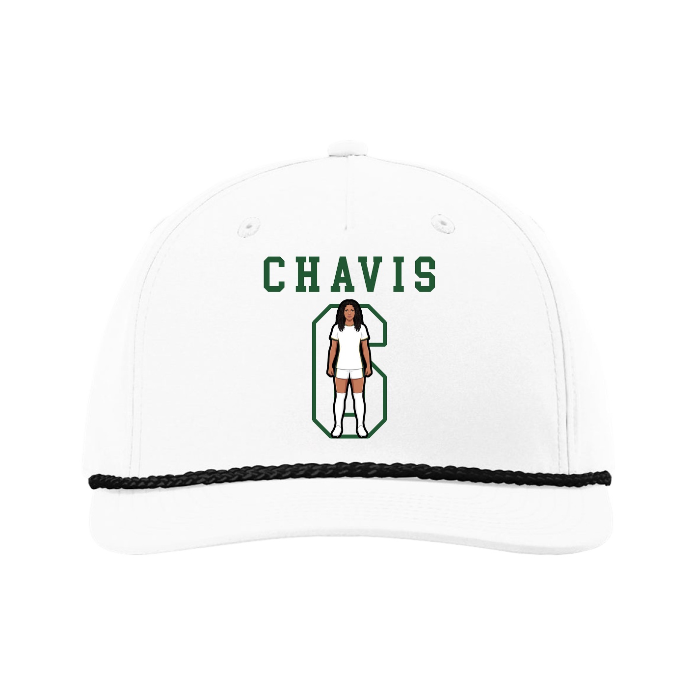 Five-Panel Classic Rope Cap — Shirsey in White