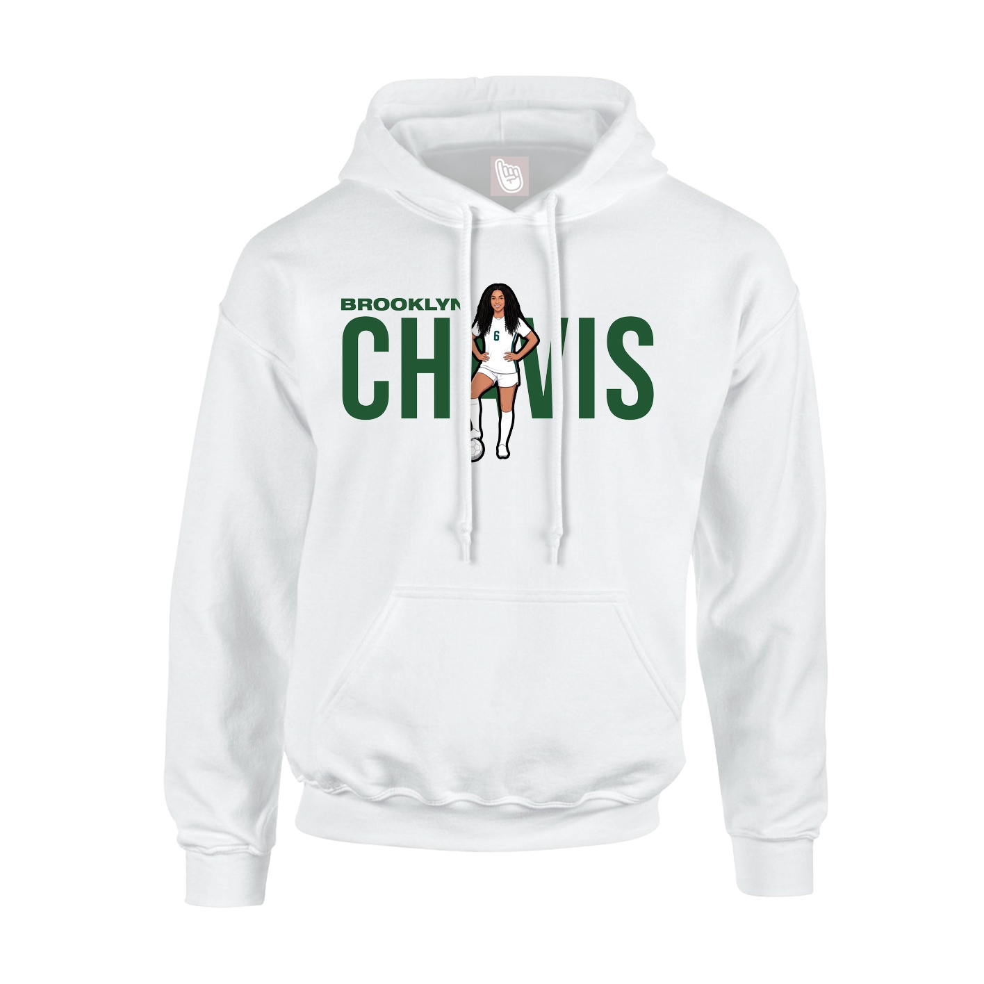Hoodie — Player Name in White