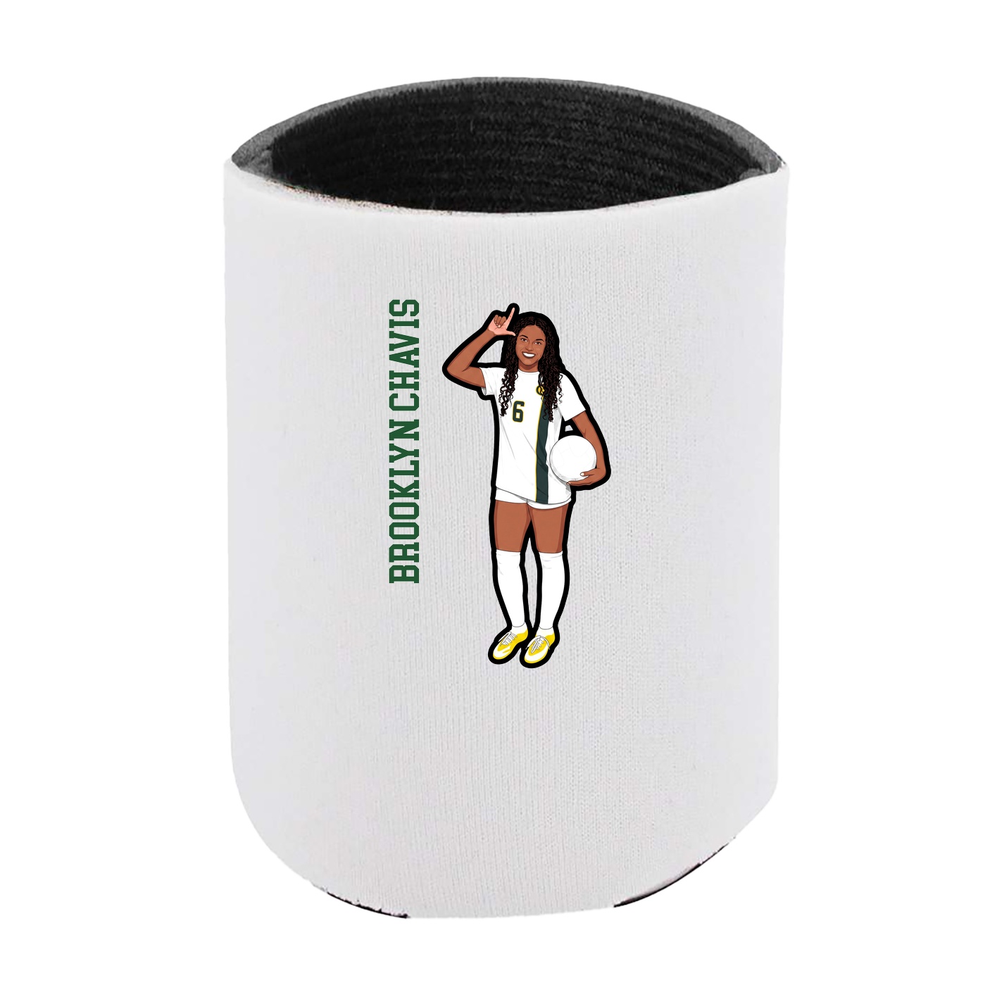 Can Holder — Name Vertical in White