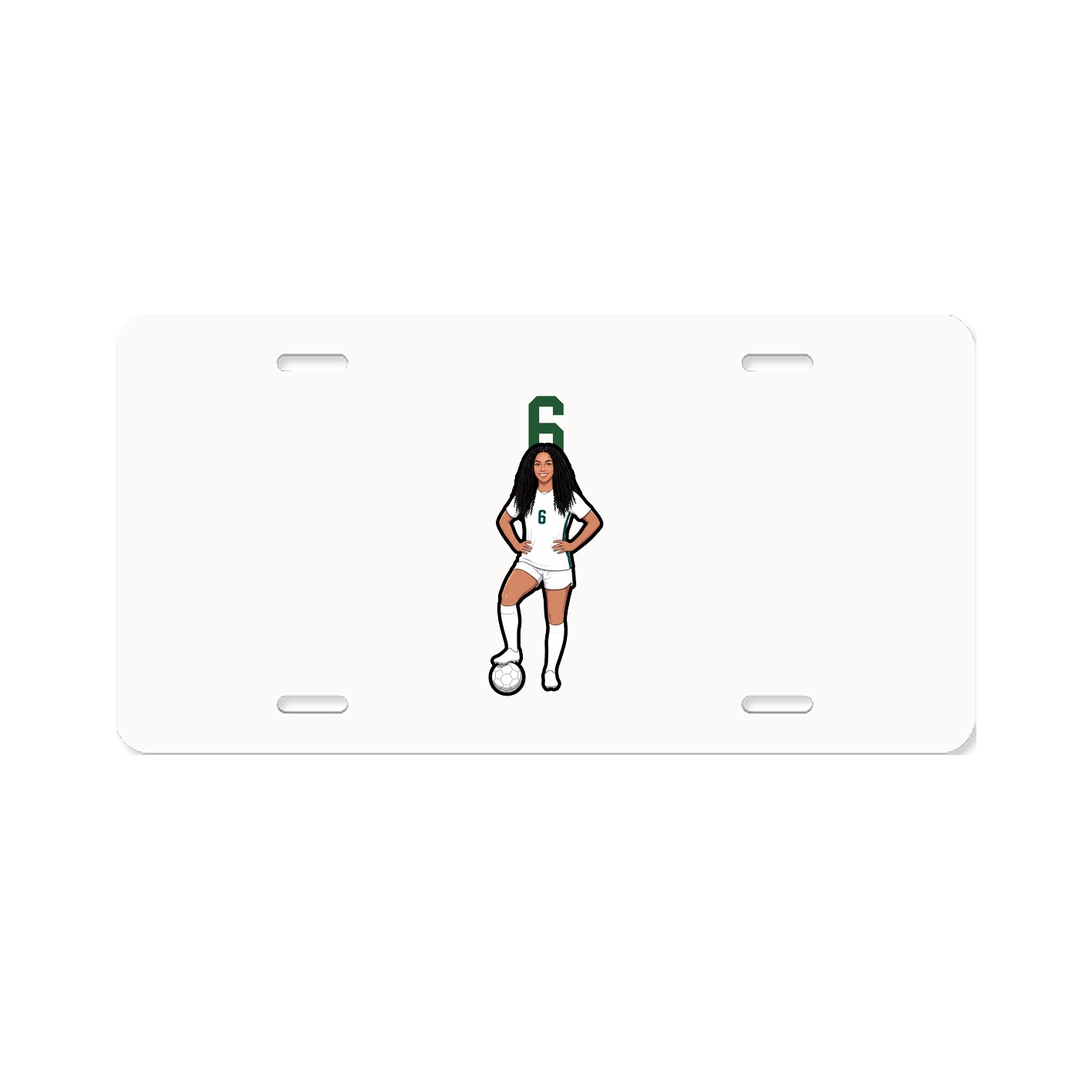 License Plate — Number Top in Classic