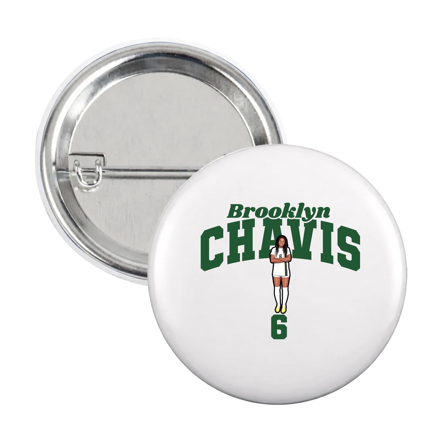 Game Day Button — Signature Arch in White