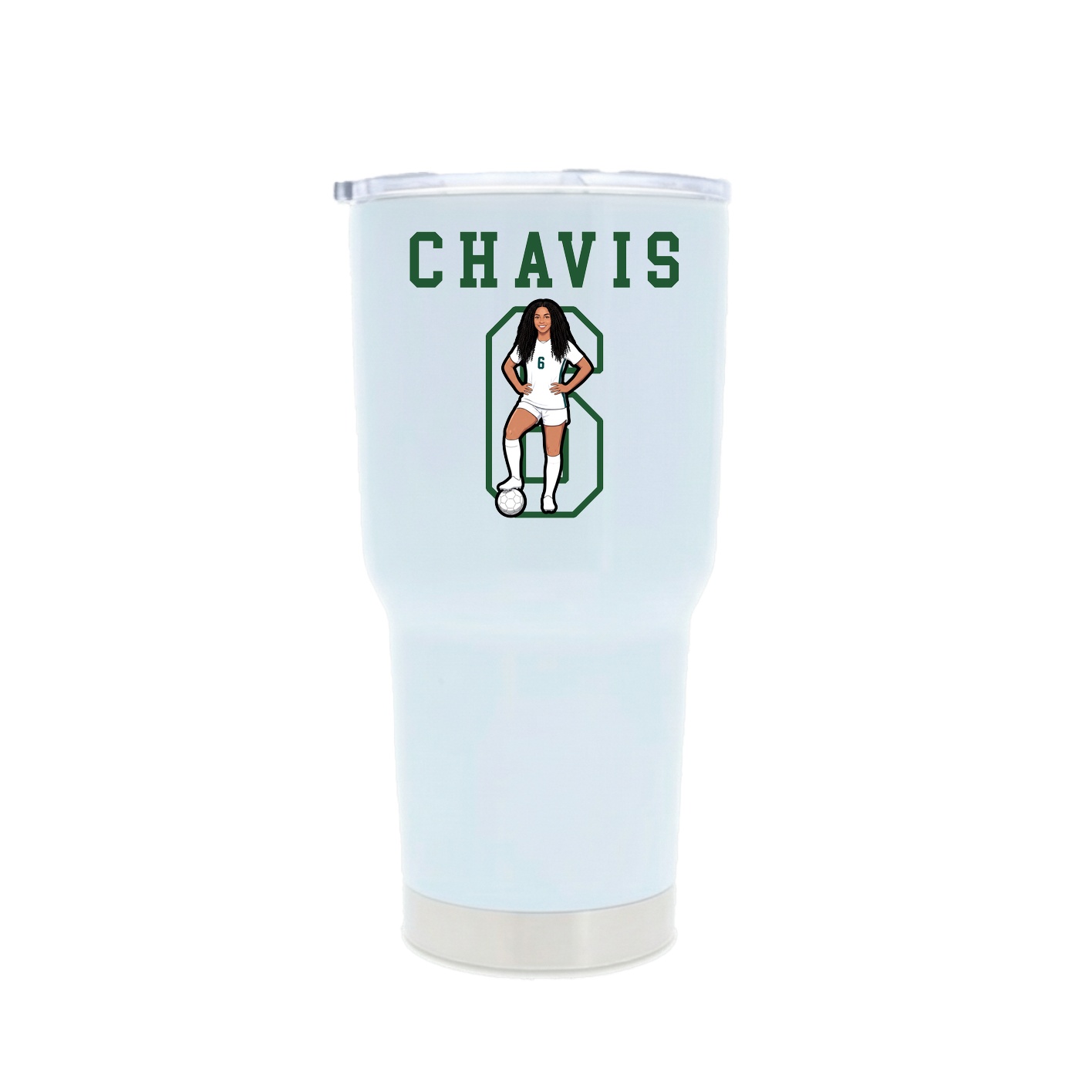 30oz Stainless Steel Tumbler — Shirsey in White