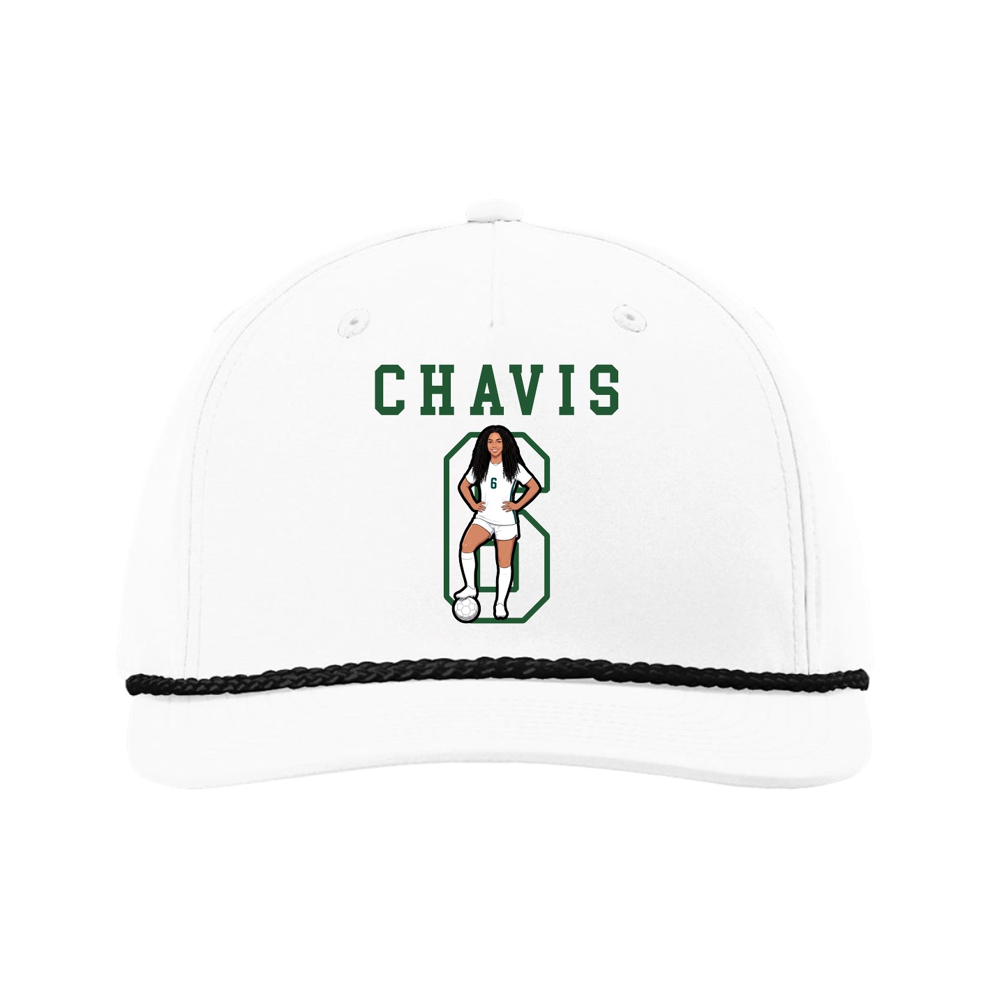 Five-Panel Classic Rope Cap — Shirsey in White