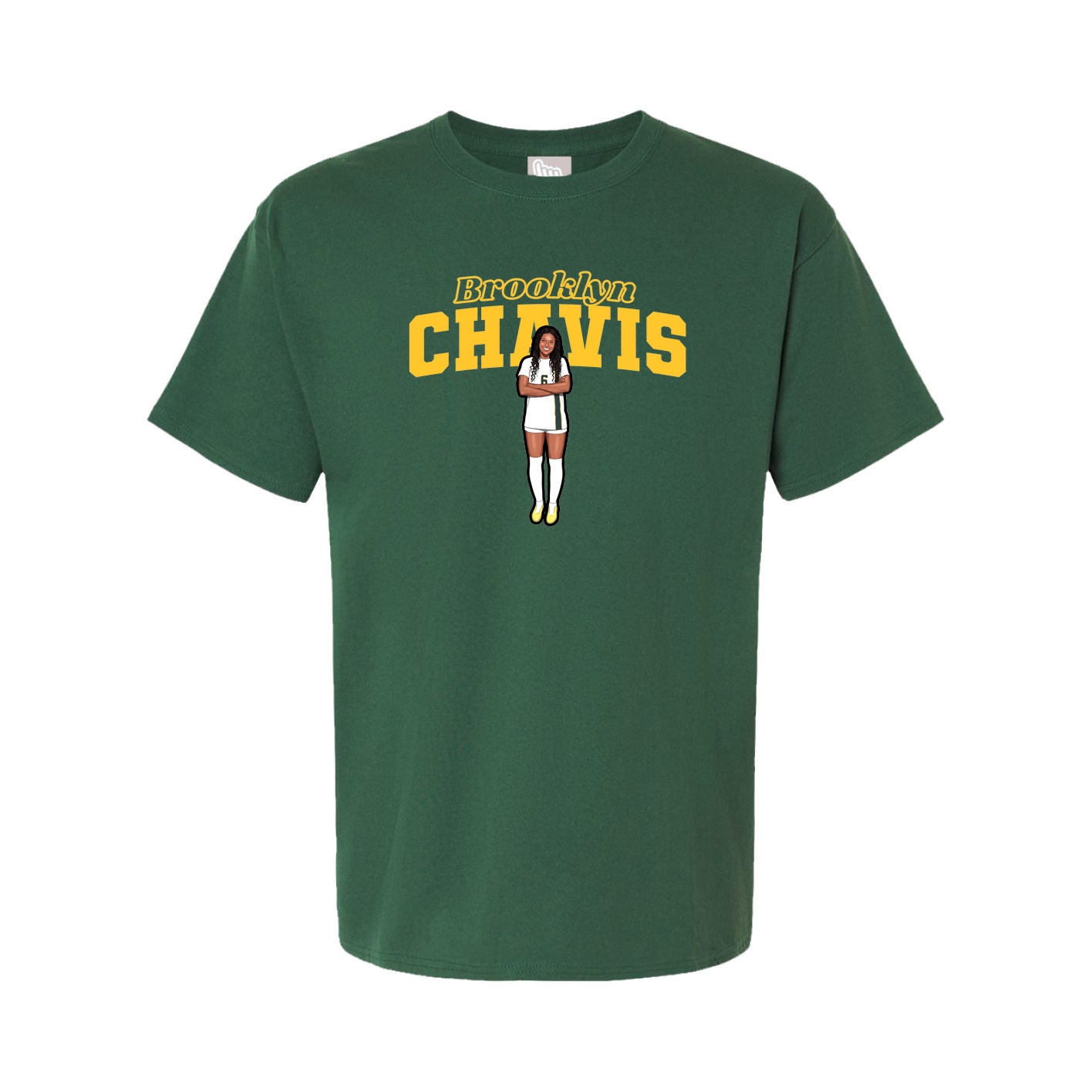 Youth Tee — Name Arch in Green