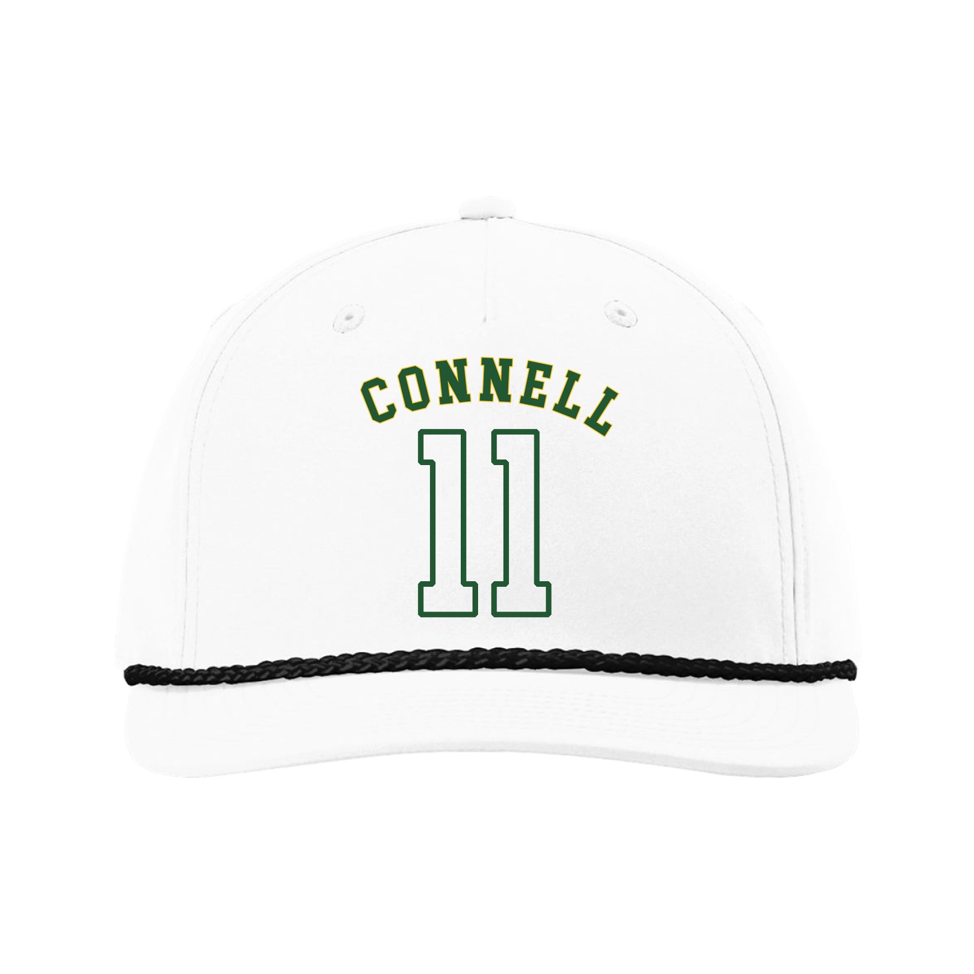 Five-Panel Classic Rope Cap — Shirsey Arch in White