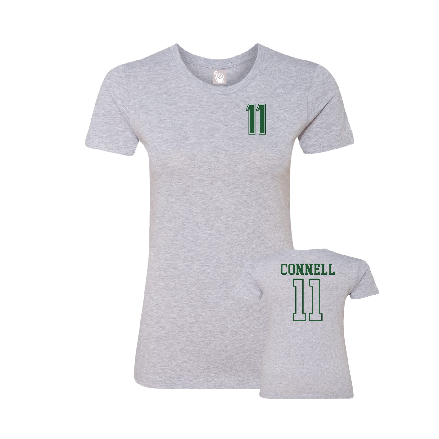 Womens Tee — Chest Back in Grey