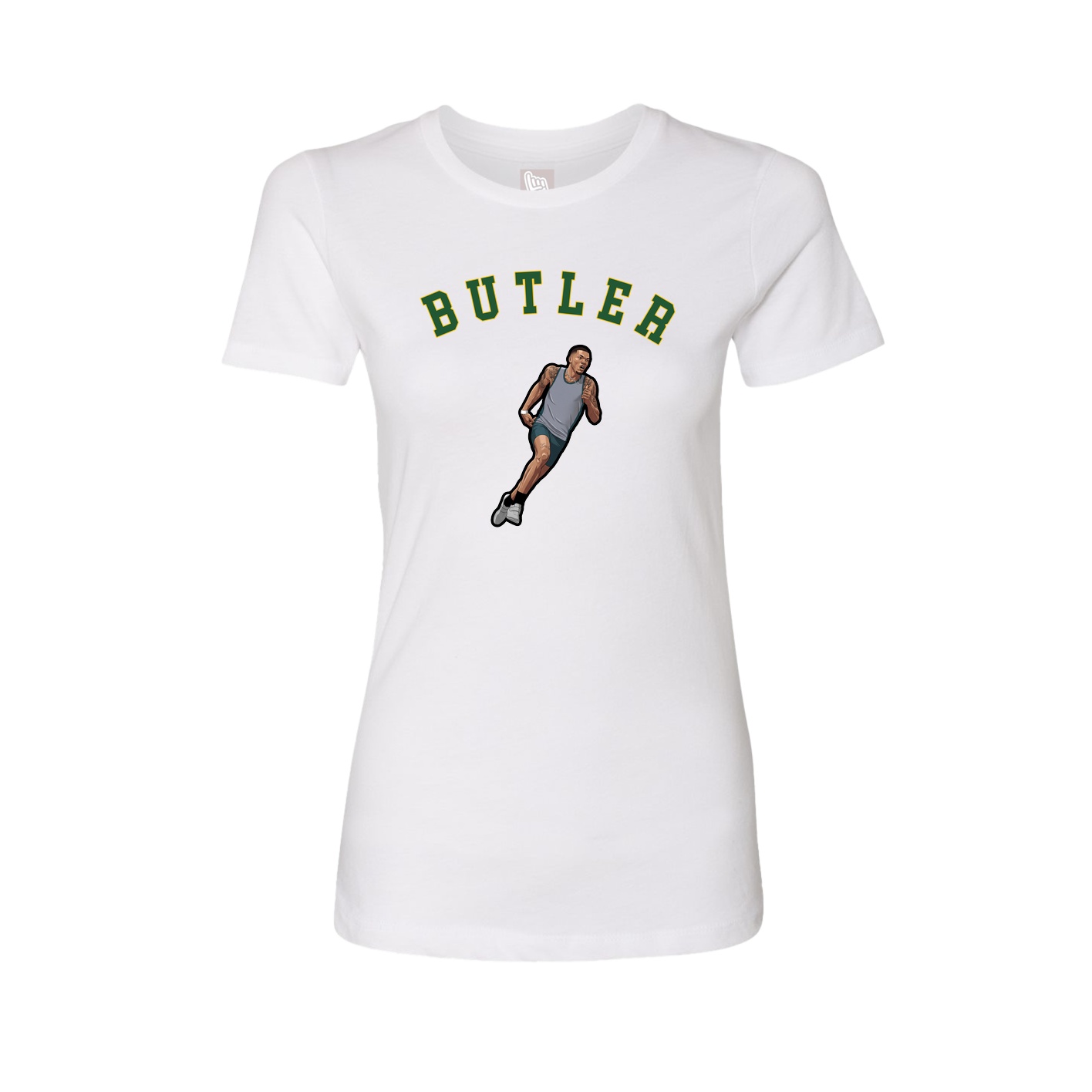 Fitted Women's Tee — Shirsey Arch in White