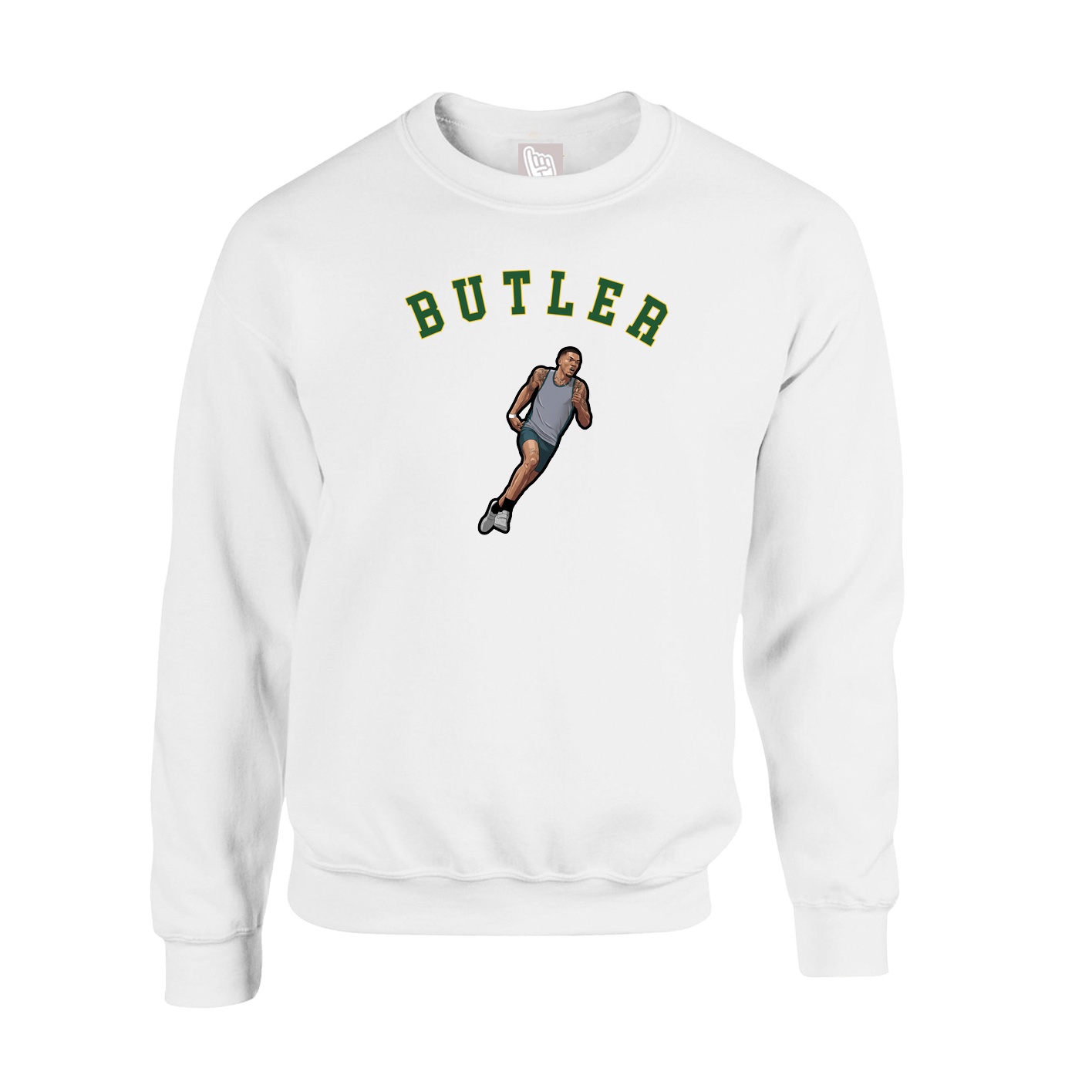 Fleece Crew — Shirsey Arch in White