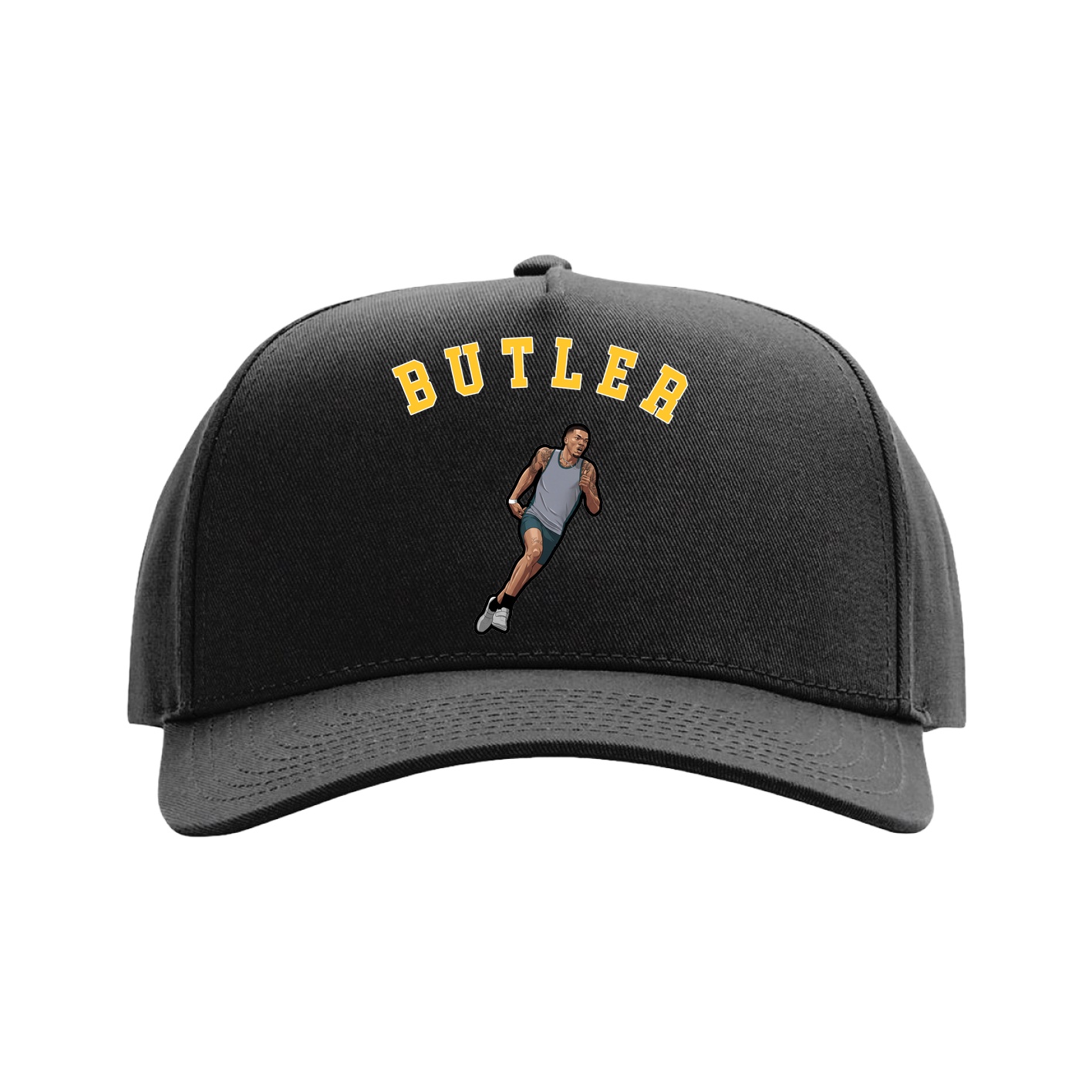 Full Fabric Five-Panel Champ Cap — Shirsey Arch in Black