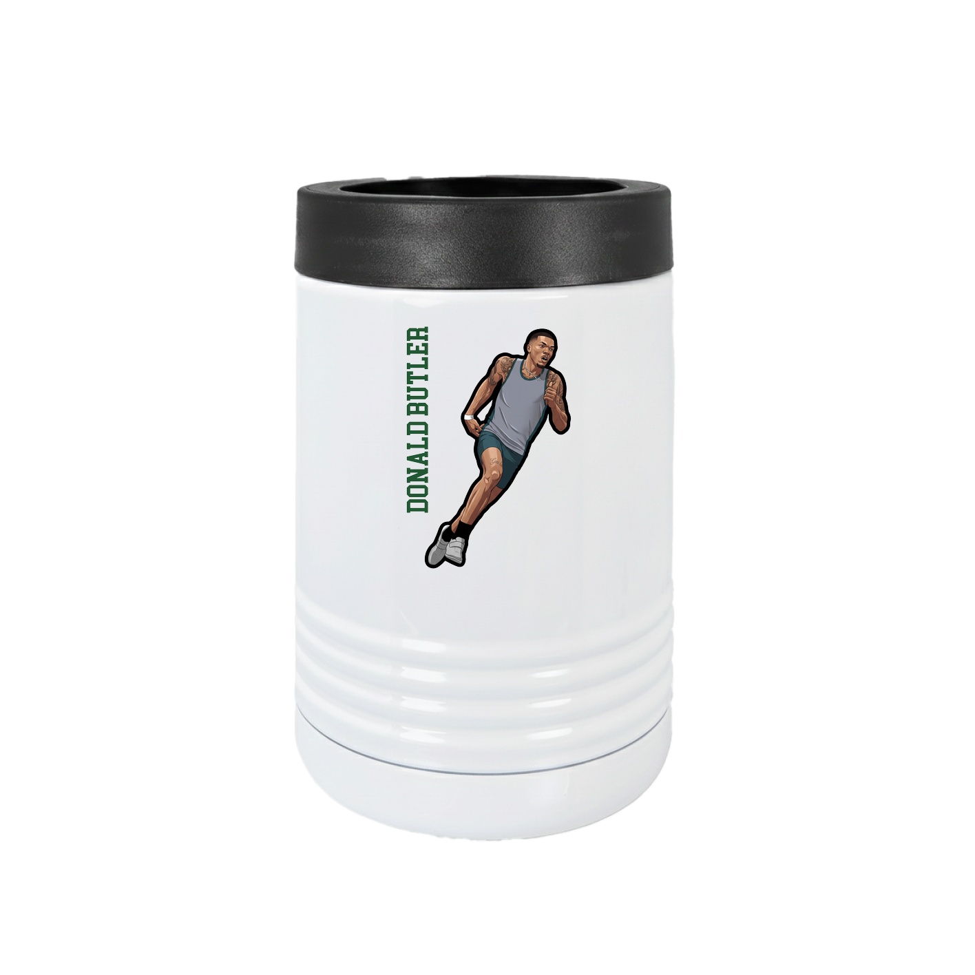 Beverage Holder — Name Vertical in White