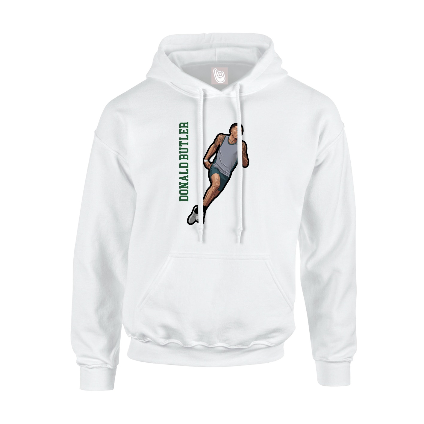 Hoodie — Name Vertical in White