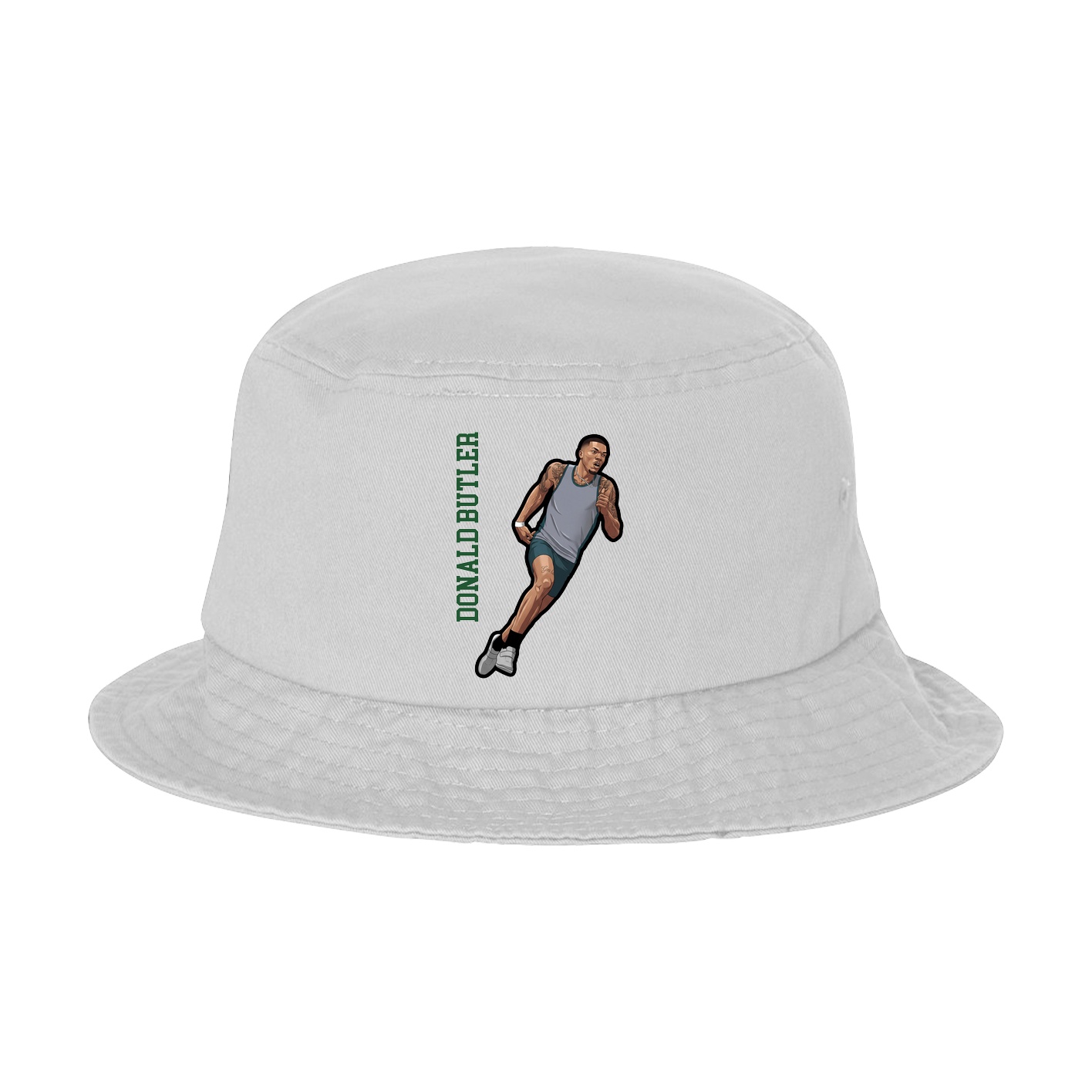 Bucket Cap — Name Vertical in White