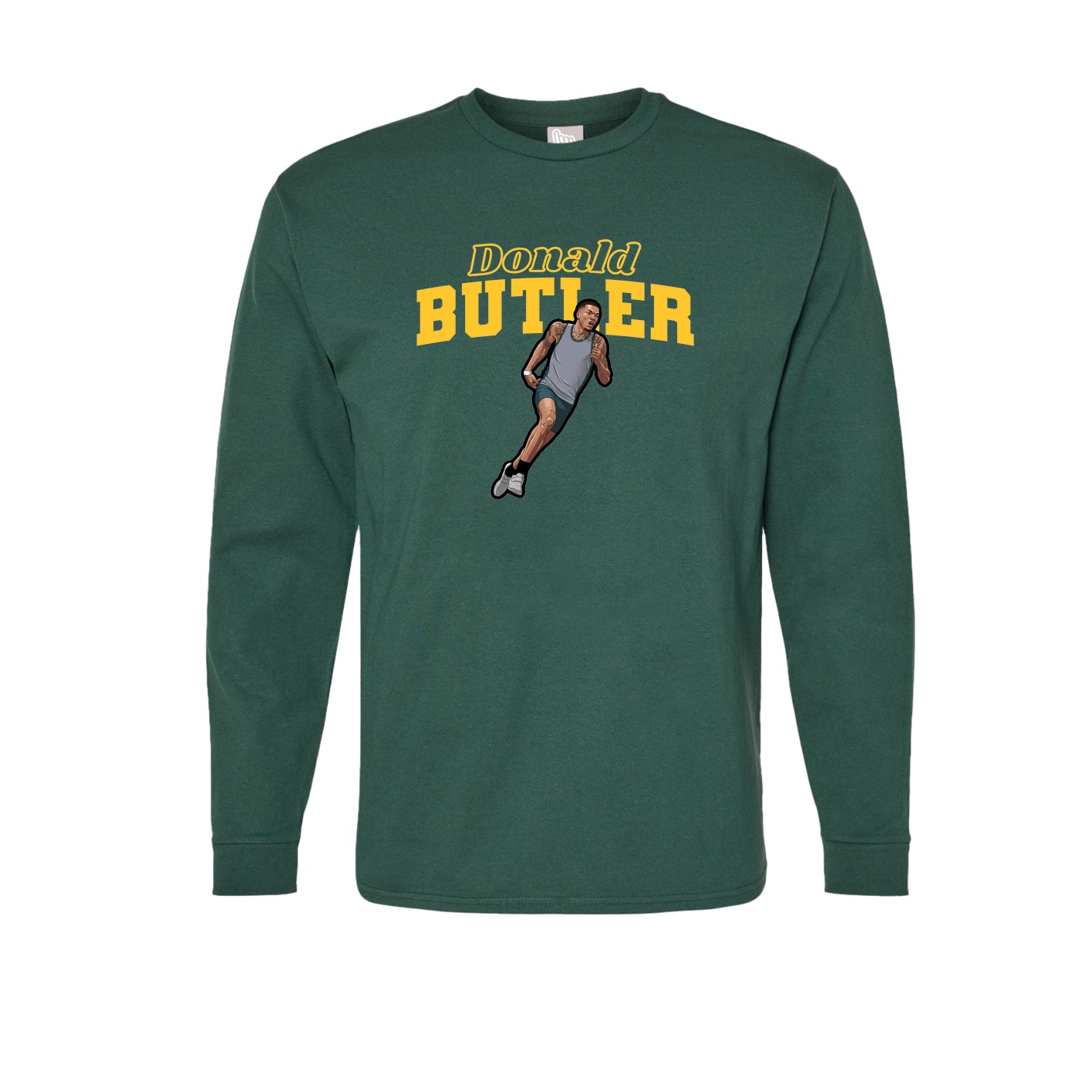 Long Sleeve Tee — Name Arch in Green